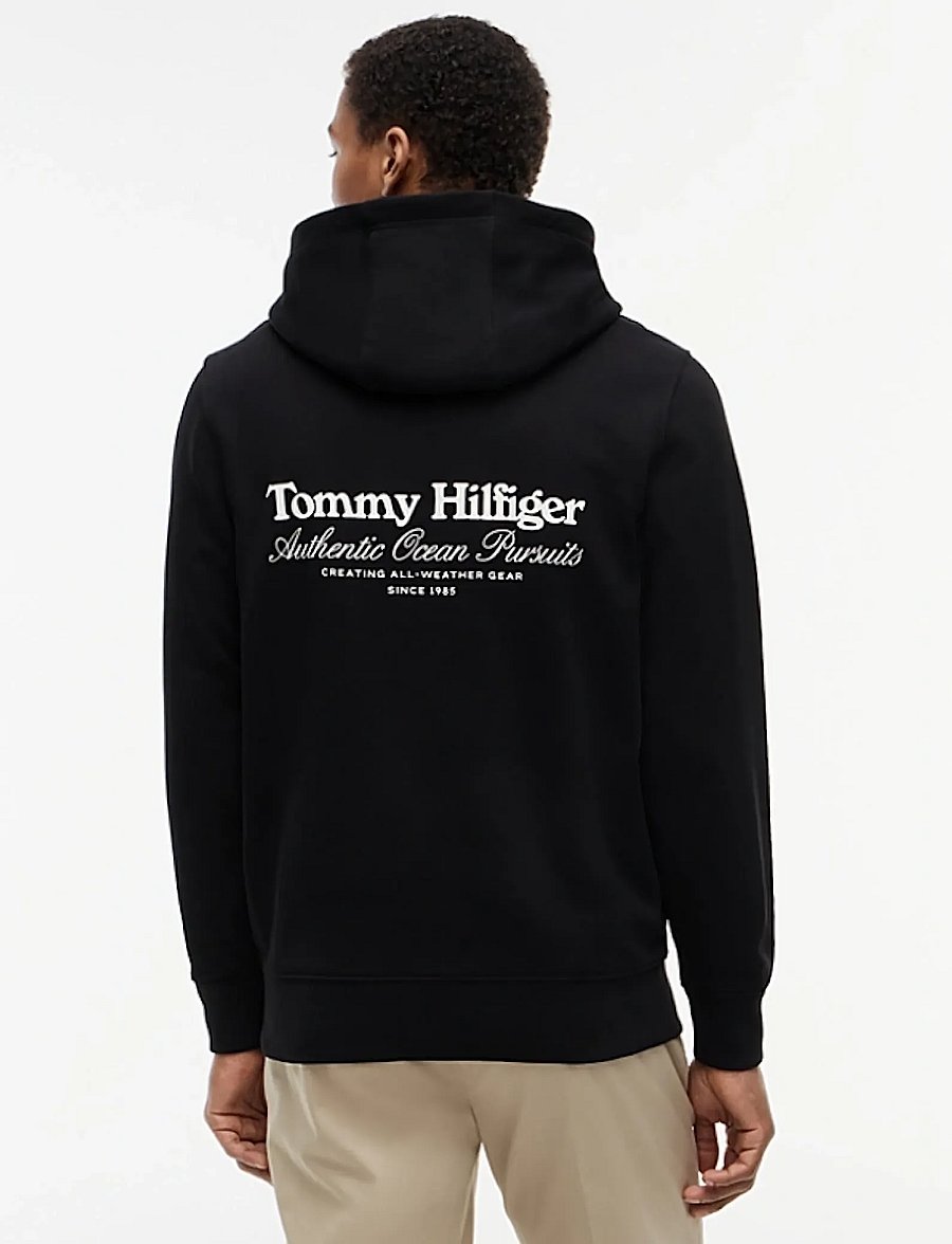 Tommy Hilfiger - NAUTICAL BACK GRAPHIC HOODY - hoodies - black - 2