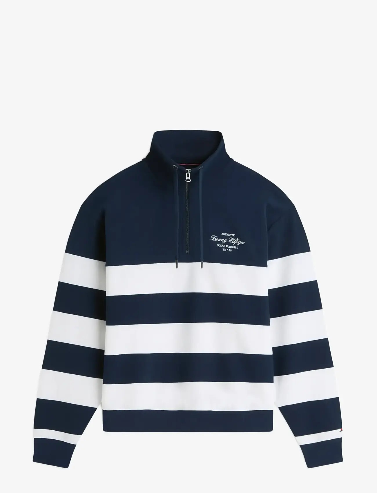 Tommy Hilfiger - NAUTICAL BLOCK STRIPE 1/4 ZIP - halfzip strik - carbon navy - 1