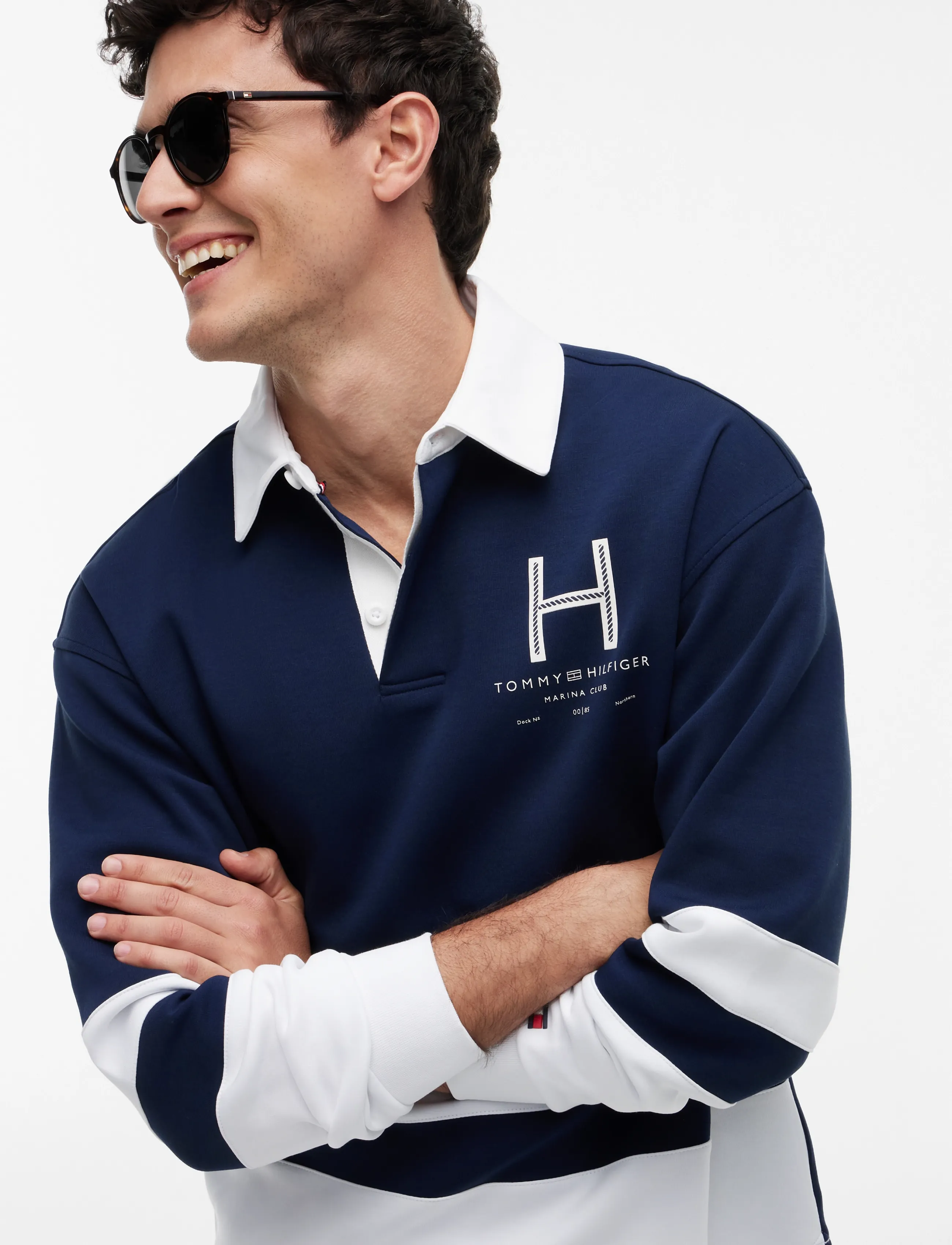 Tommy Hilfiger - SAIL RUGBY SHIRT - carbon navy   multi - 3