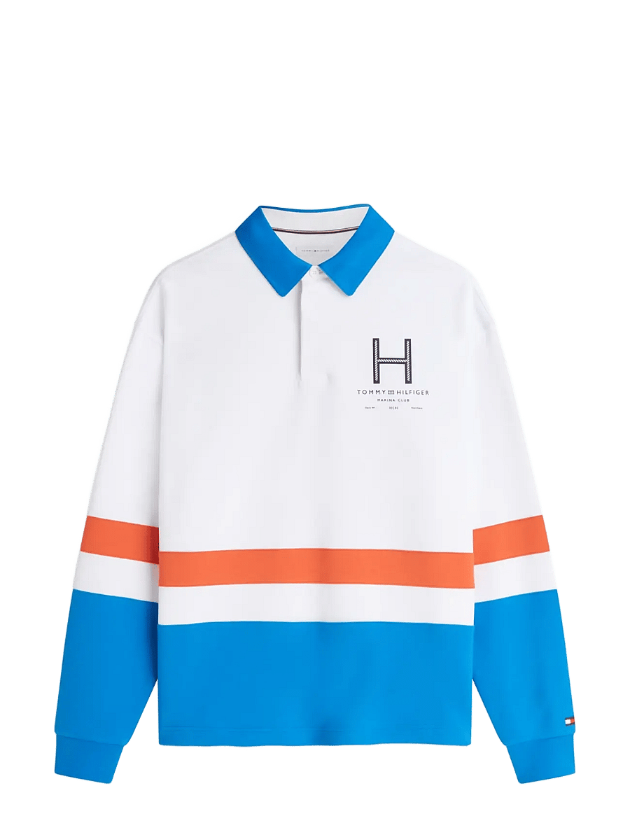 Tommy Hilfiger - SAIL RUGBY SHIRT - long-sleeved polos - white multi - 1