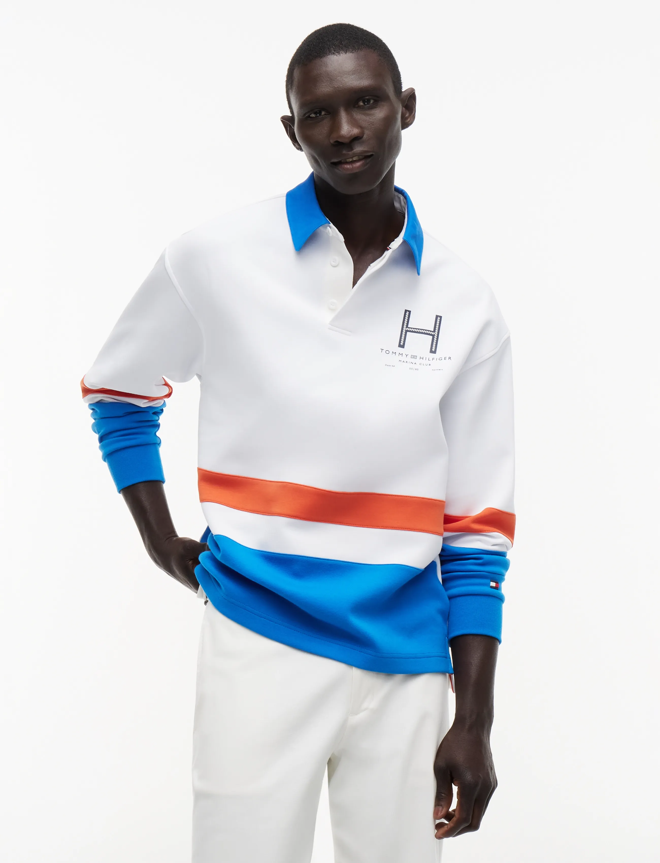 Tommy Hilfiger SAIL RUGBY SHIRT - Clothing - WHITE   MULTI / white