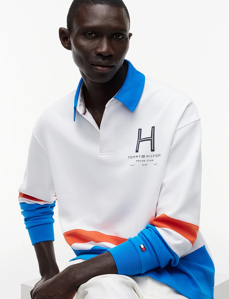 Tommy Hilfiger - SAIL RUGBY SHIRT - long-sleeved polos - white multi - 3