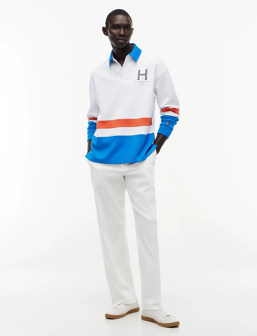 Tommy Hilfiger - SAIL RUGBY SHIRT - long-sleeved polos - white multi - 4