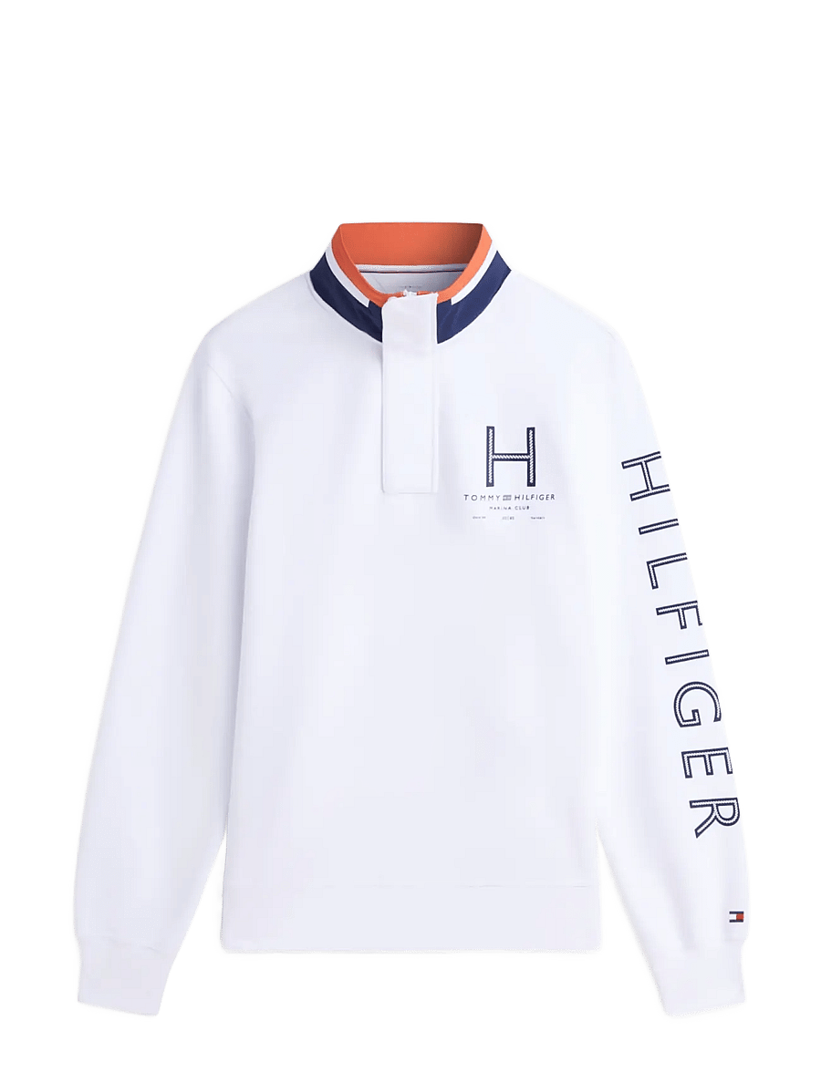 Tommy Hilfiger - SAIL MIX MEDIA 1/4 ZIP - sweatshirts - white - 1
