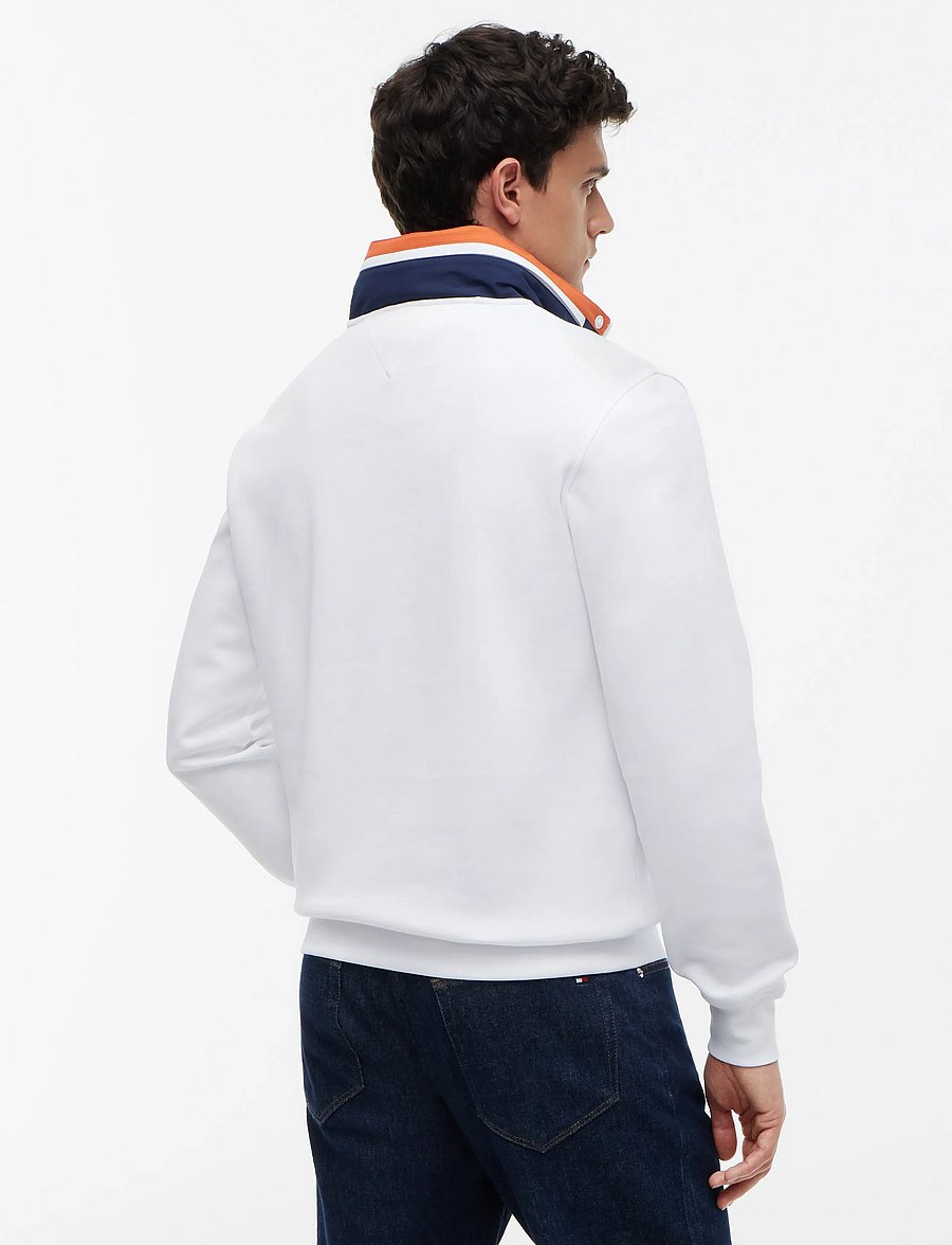 Tommy Hilfiger - SAIL MIX MEDIA 1/4 ZIP - sweatshirts - white - 2