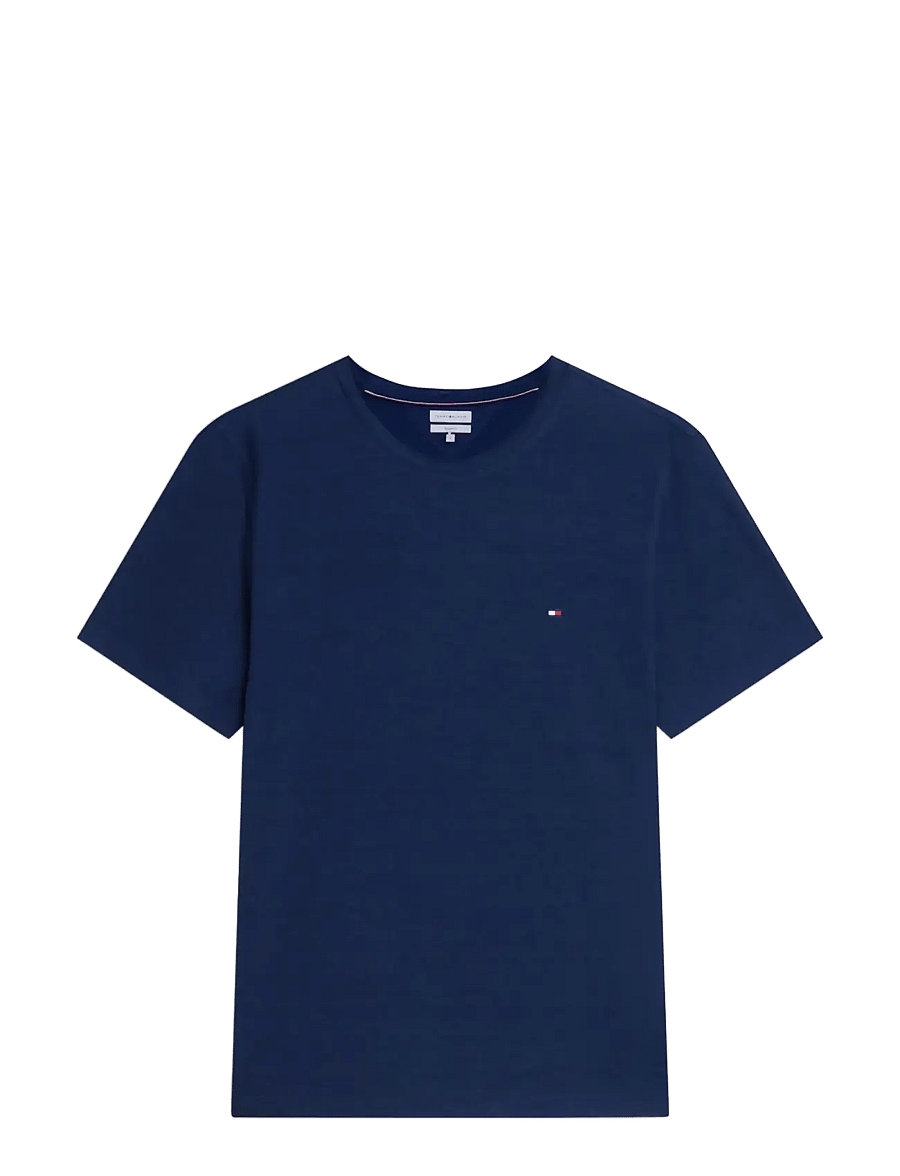 Tommy Hilfiger - LINEN REGULAR TEE - lühikeste varrukatega t-särgid - carbon navy - 1