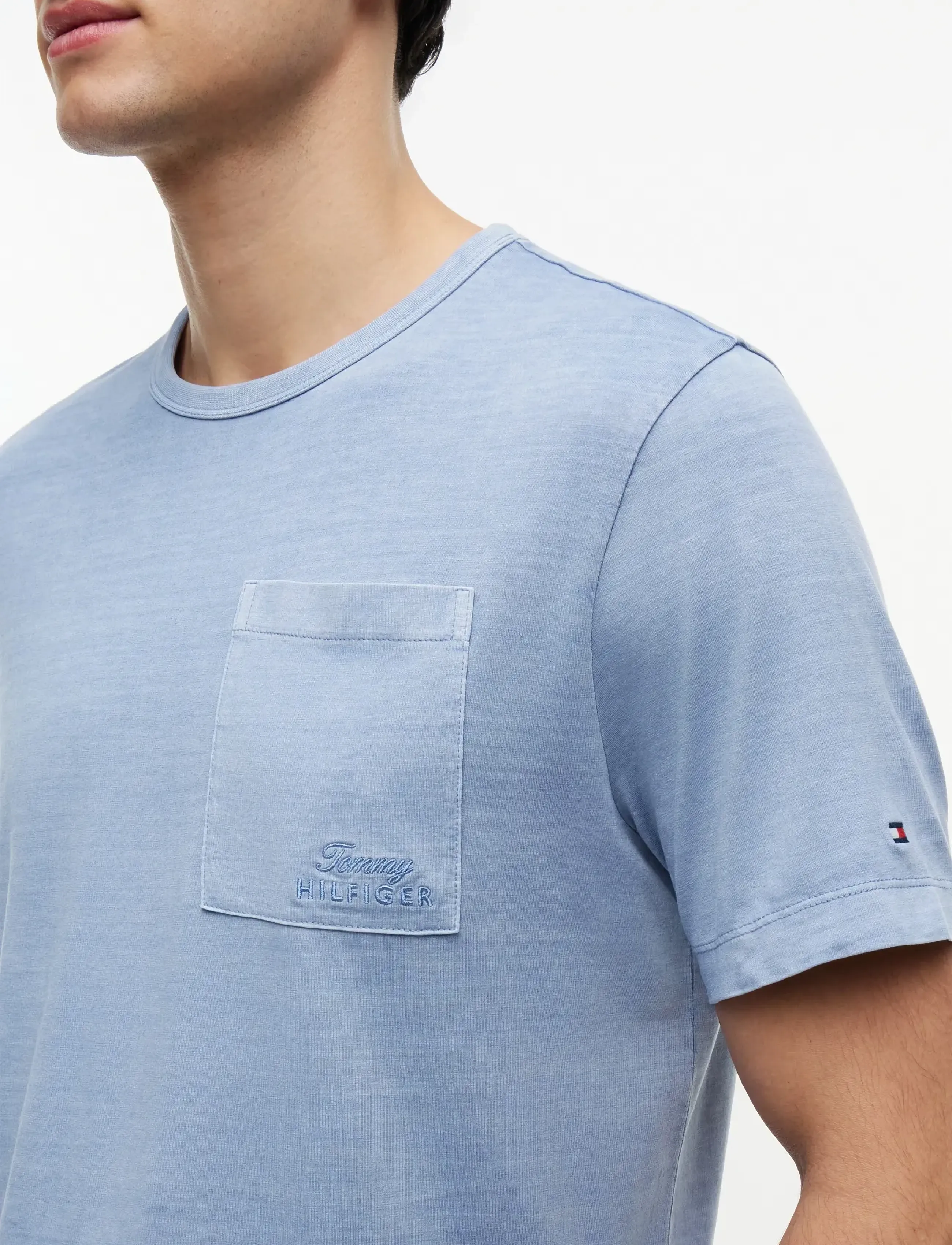 Tommy Hilfiger - GARMENT DYE POCKET REGULAR TEE - short-sleeved t-shirts - brisk blue - 3