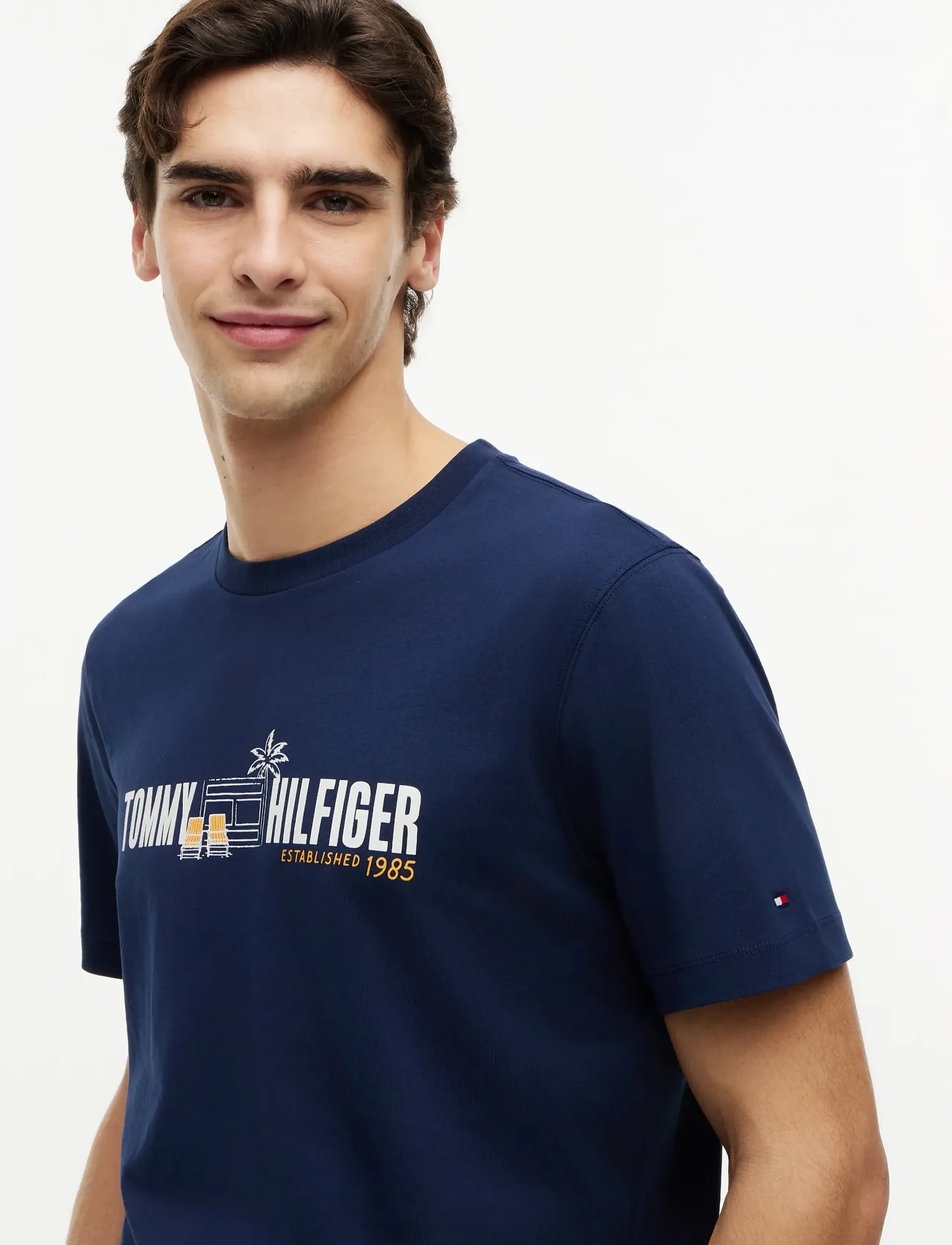 Tommy Hilfiger - SUMMER CHEST GRAPHIC REGULAR TEE - kurzärmelig - carbon navy - 3