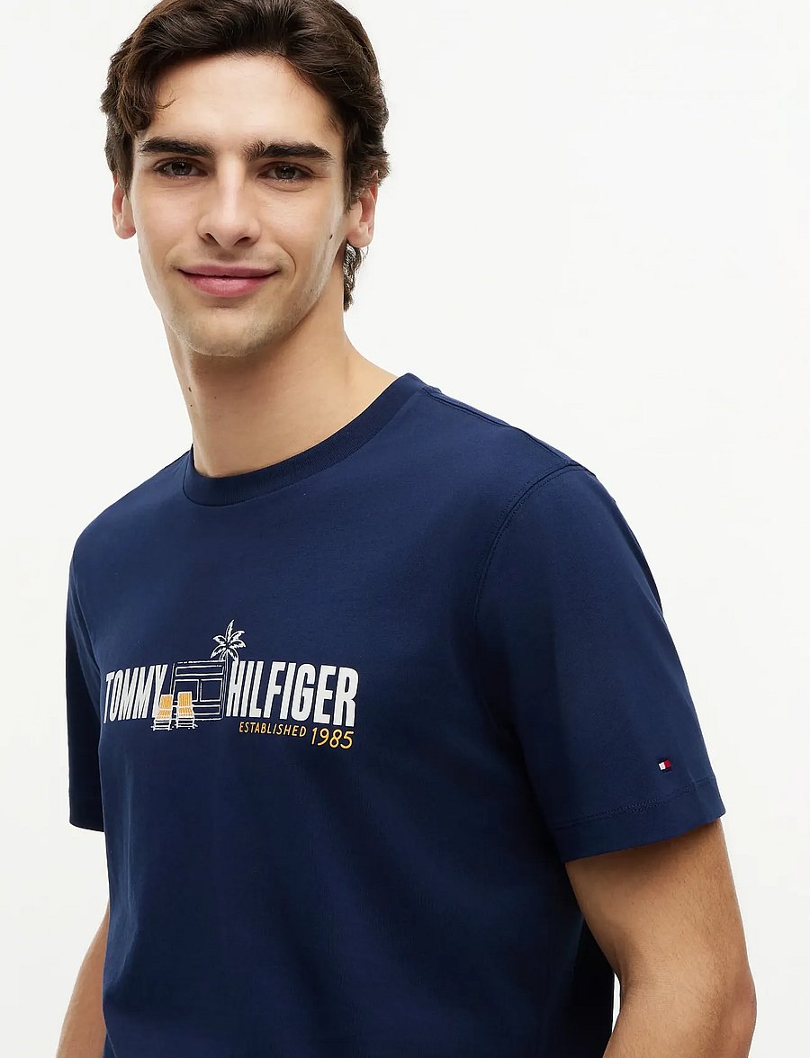 Tommy Hilfiger - SUMMER CHEST GRAPHIC REGULAR TEE - kurzärmelig - carbon navy - 3