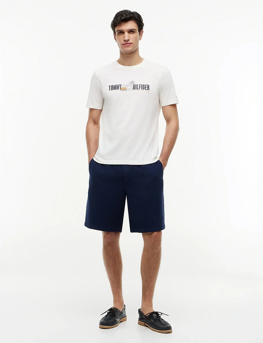 Tommy Hilfiger - SUMMER CHEST GRAPHIC REGULAR TEE - kurzärmelig - ivory petal - 4