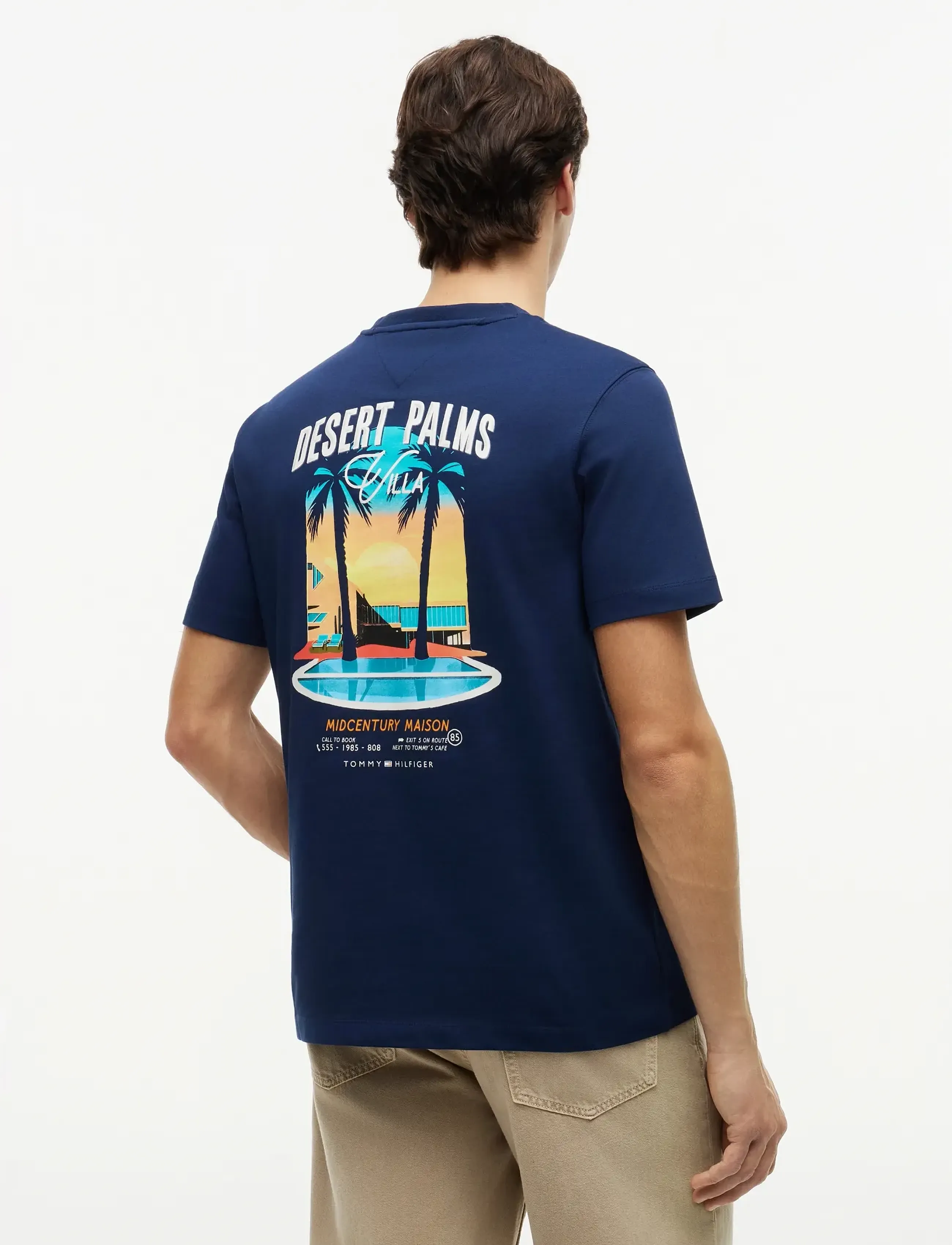 Tommy Hilfiger - SUMMER BACK GRAPHIC REGULAR TEE - lühikeste varrukatega t-särgid - carbon navy - 2