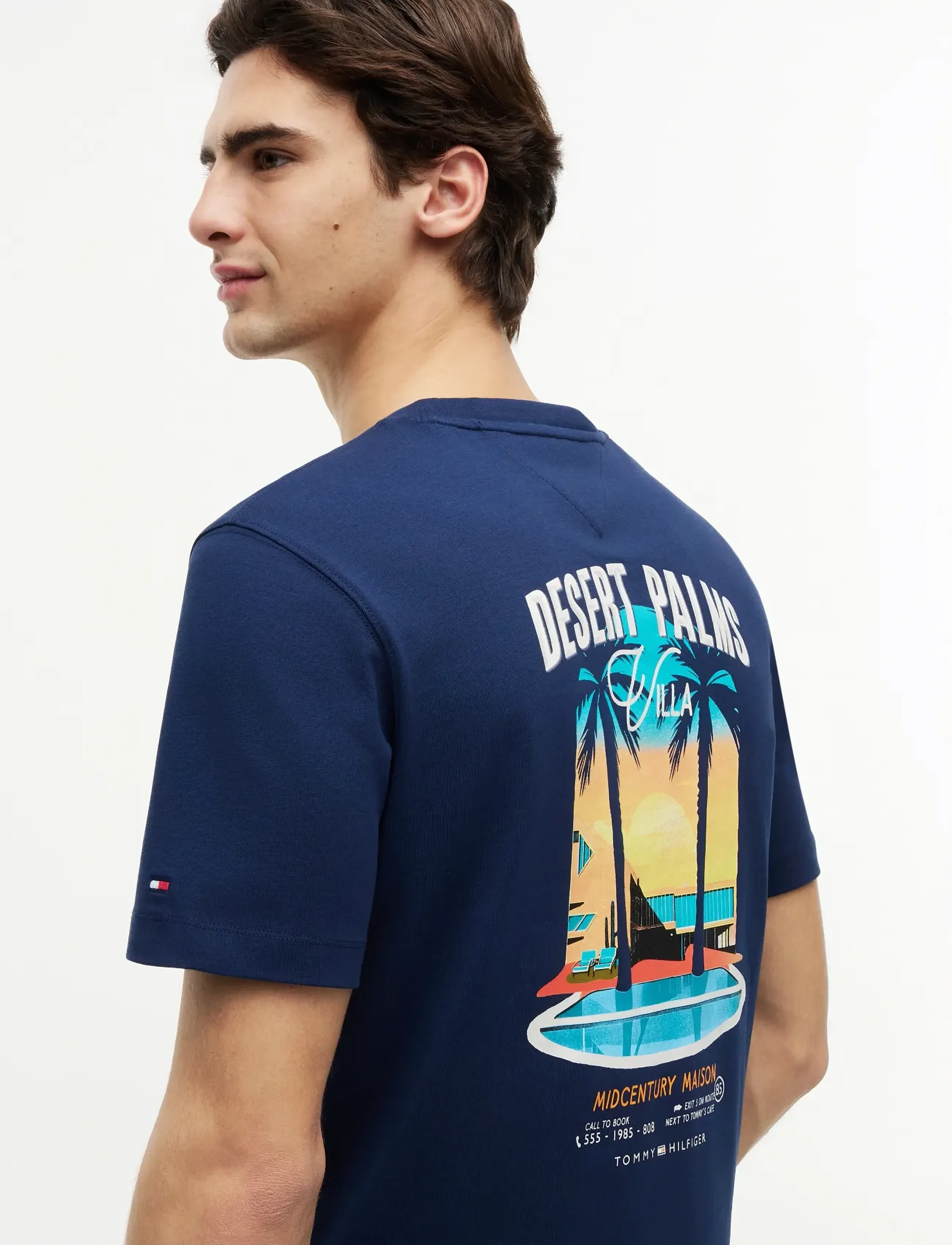 Tommy Hilfiger - SUMMER BACK GRAPHIC REGULAR TEE - lühikeste varrukatega t-särgid - carbon navy - 3