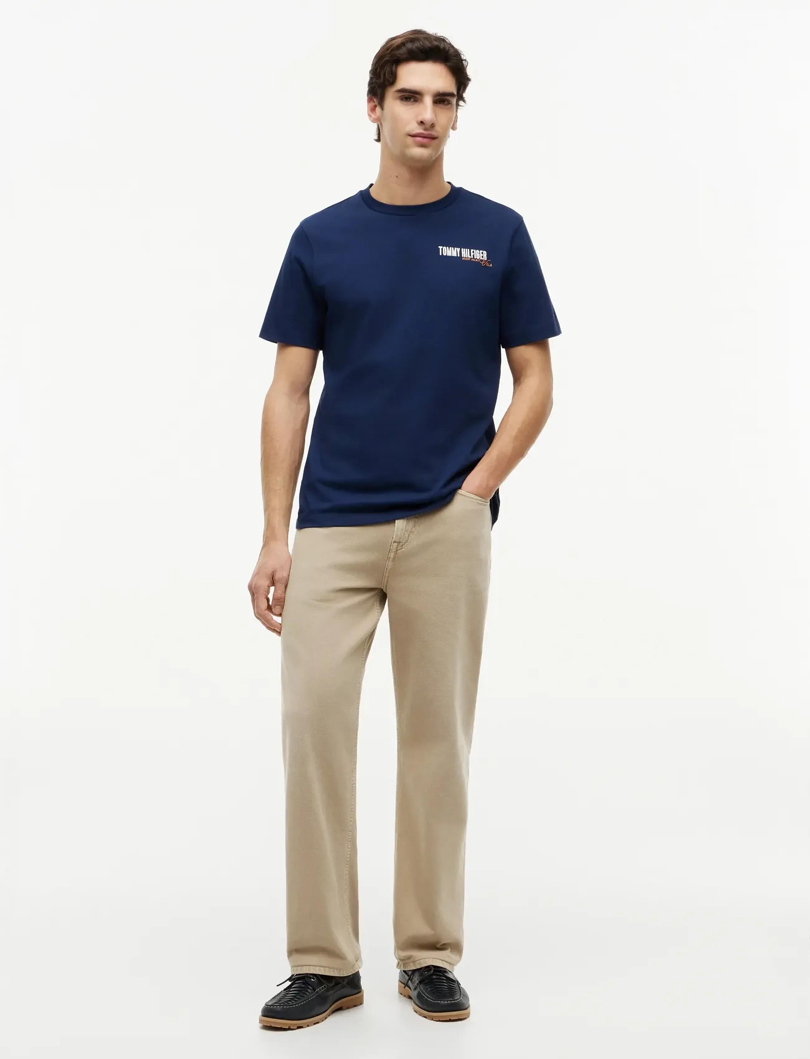 Tommy Hilfiger - SUMMER BACK GRAPHIC REGULAR TEE - lühikeste varrukatega t-särgid - carbon navy - 4