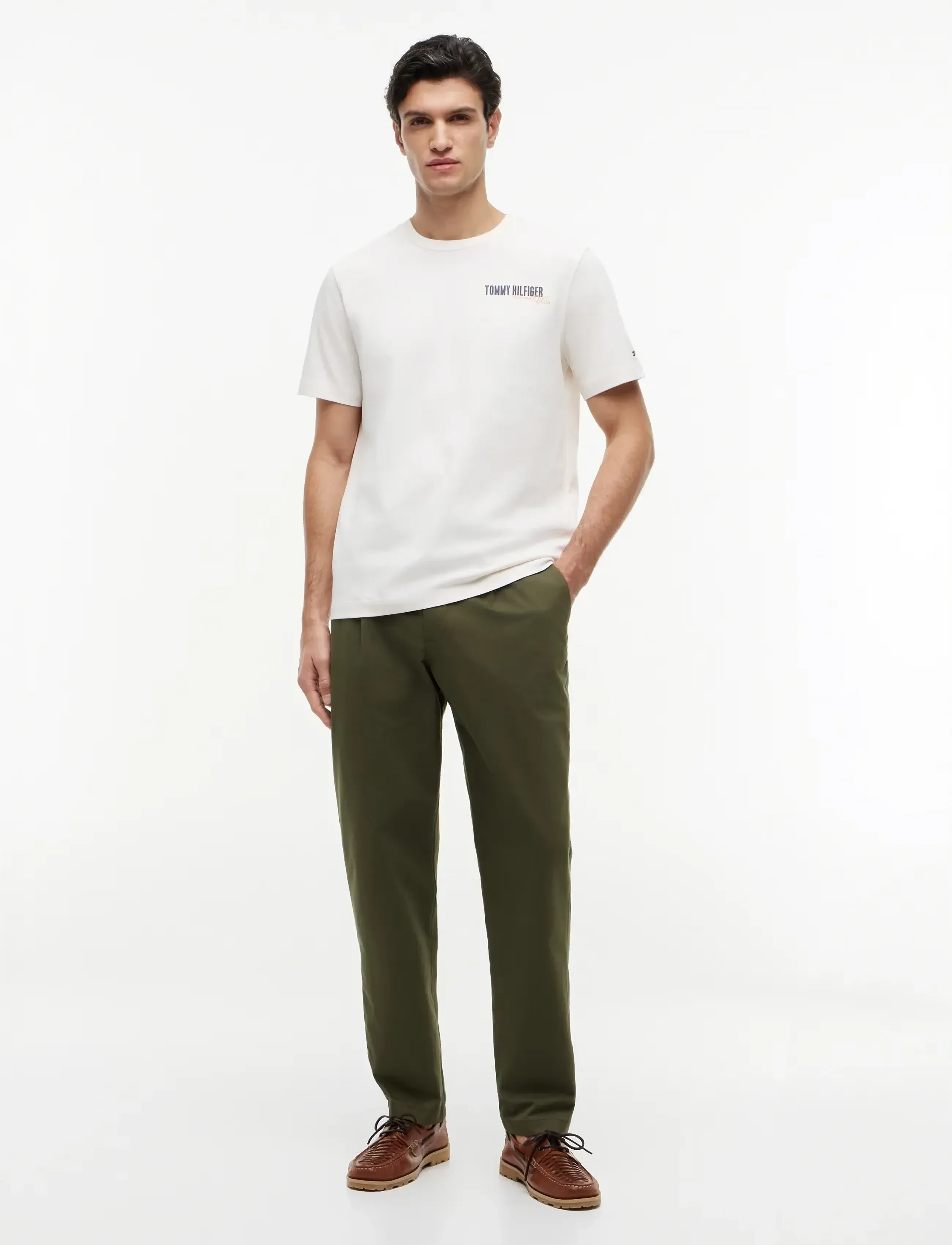 Tommy Hilfiger - SUMMER BACK GRAPHIC REGULAR TEE - kortærmede t-shirts - ivory petal - 4
