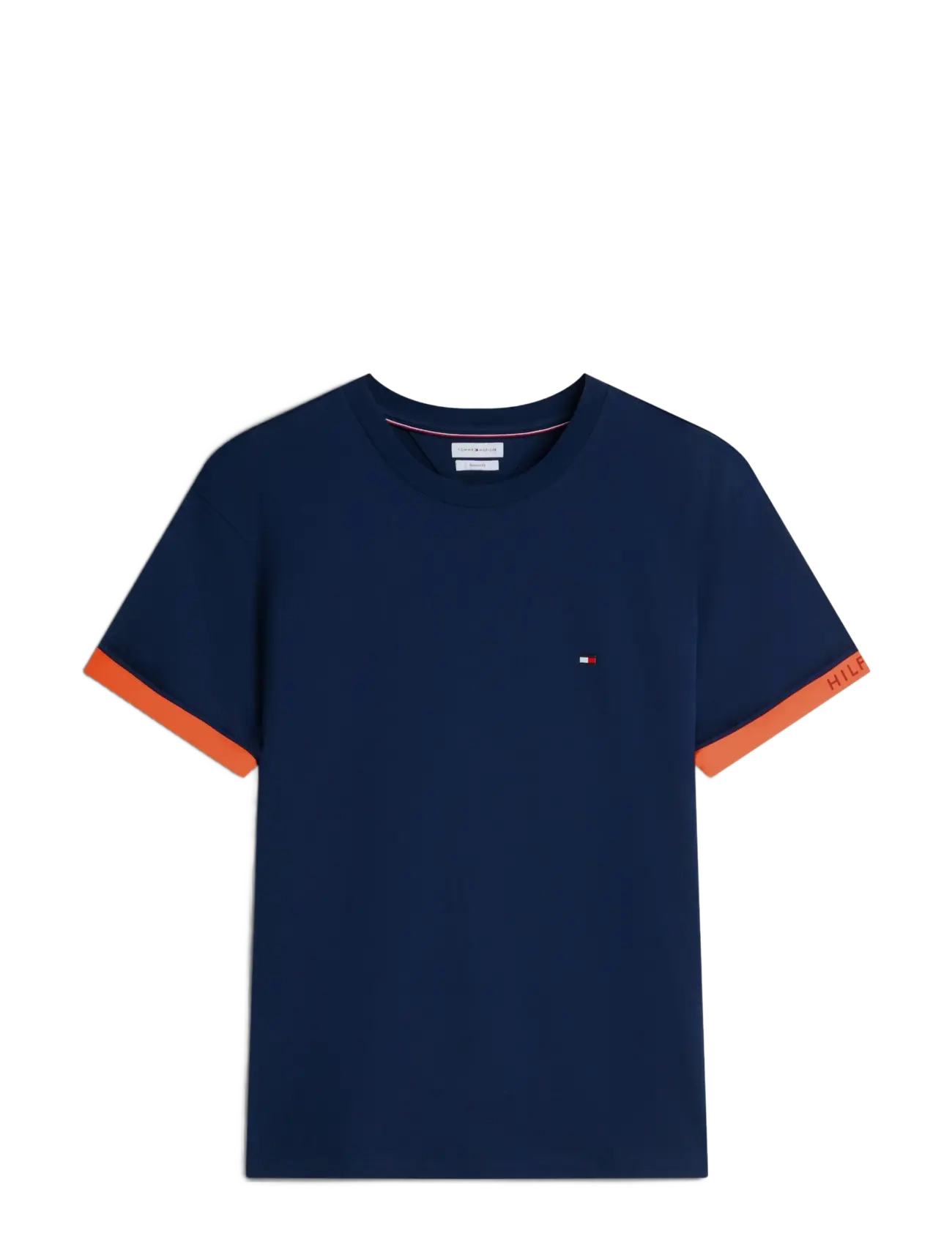 Tommy Hilfiger - SAIL MIX MEDIA CUFF REGULAR TEE - carbon navy - 1