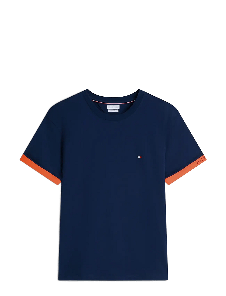 Tommy Hilfiger - SAIL MIX MEDIA CUFF REGULAR TEE - carbon navy - 1