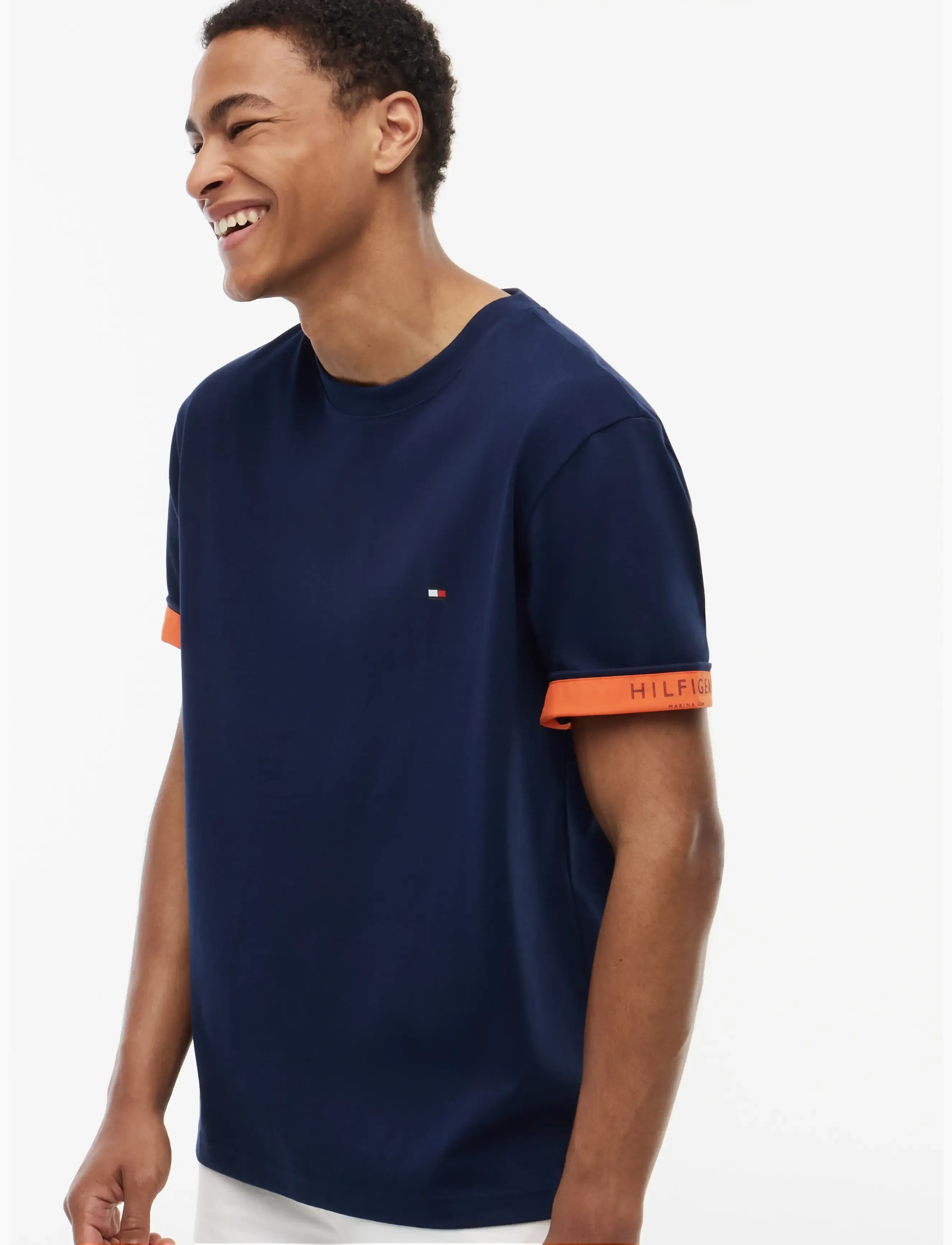 Tommy Hilfiger - SAIL MIX MEDIA CUFF REGULAR TEE - carbon navy - 3