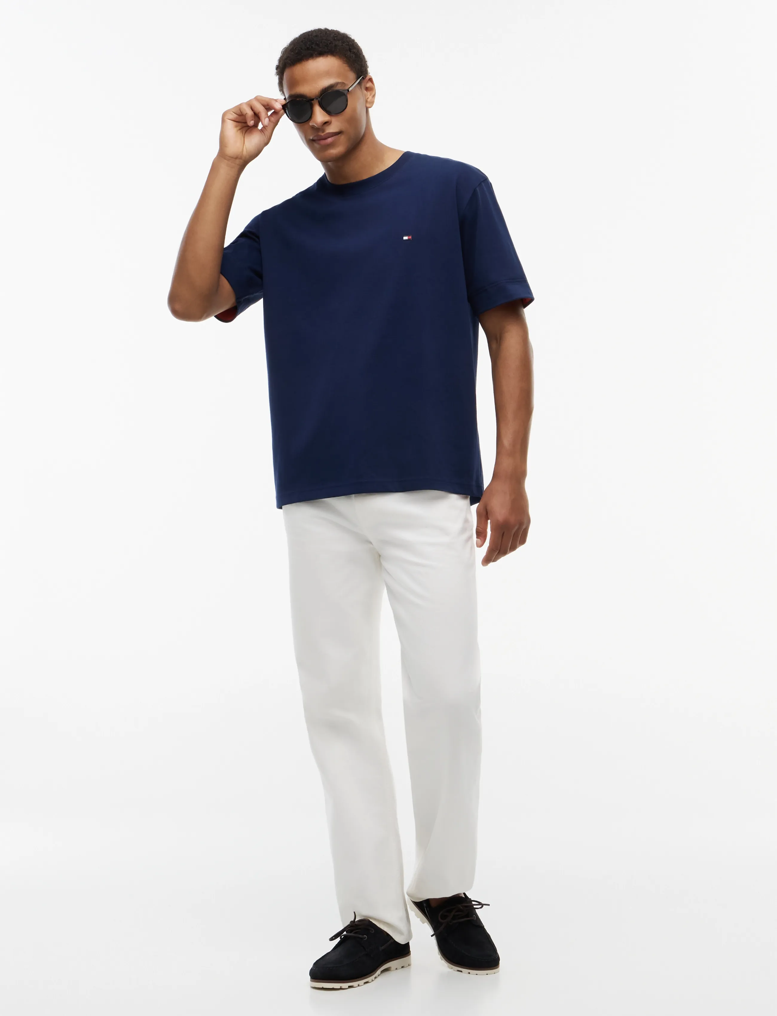 Tommy Hilfiger - SAIL MIX MEDIA CUFF REGULAR TEE - carbon navy - 4