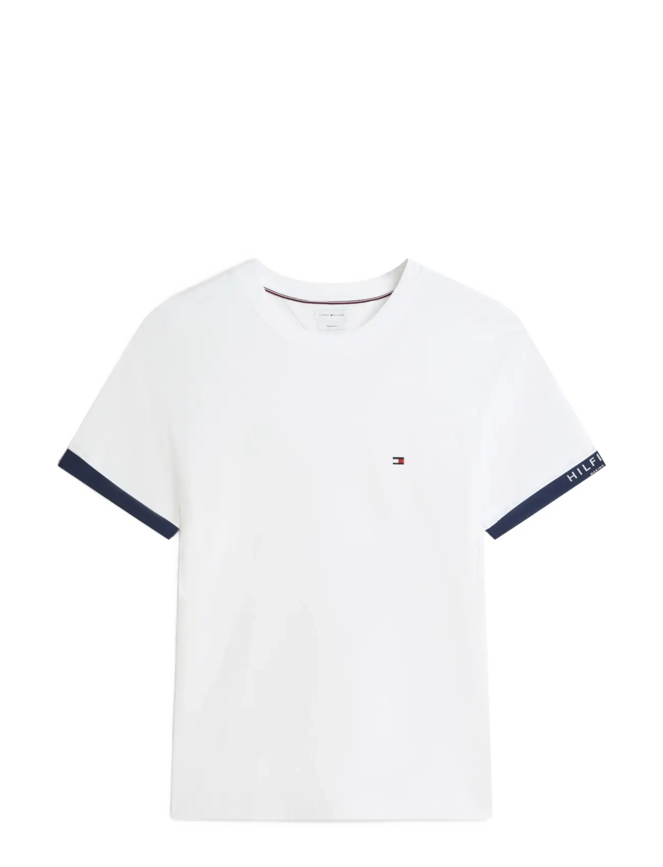TOMMY HILFIGER Sail Mix Media Cuff Regular Tee Weiß - M - Herren
