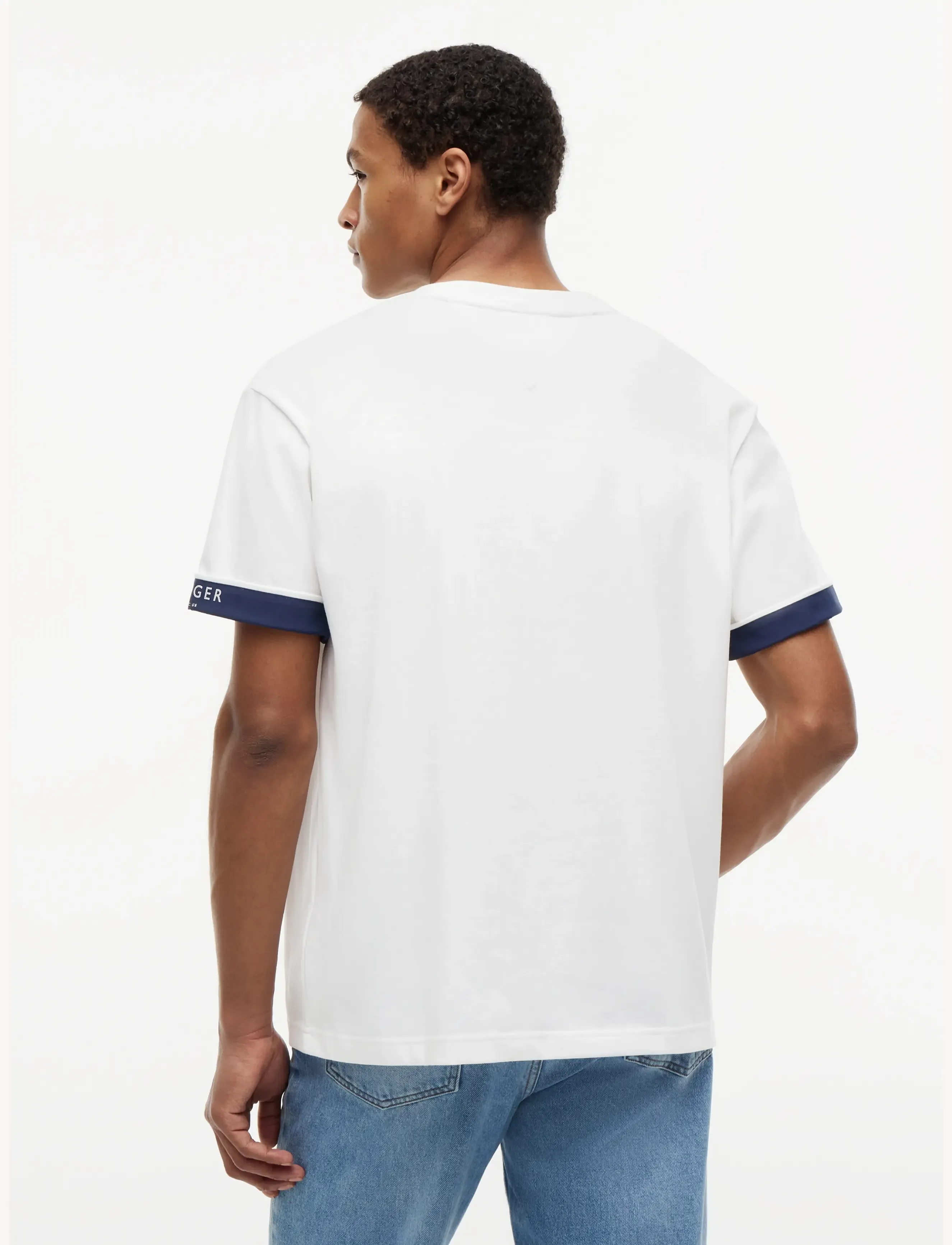 Tommy Hilfiger - SAIL MIX MEDIA CUFF REGULAR TEE - lühikeste varrukatega t-särgid - white - 2