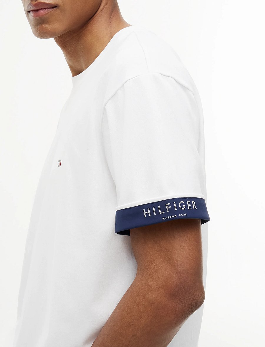 Tommy Hilfiger - SAIL MIX MEDIA CUFF REGULAR TEE - lühikeste varrukatega t-särgid - white - 3