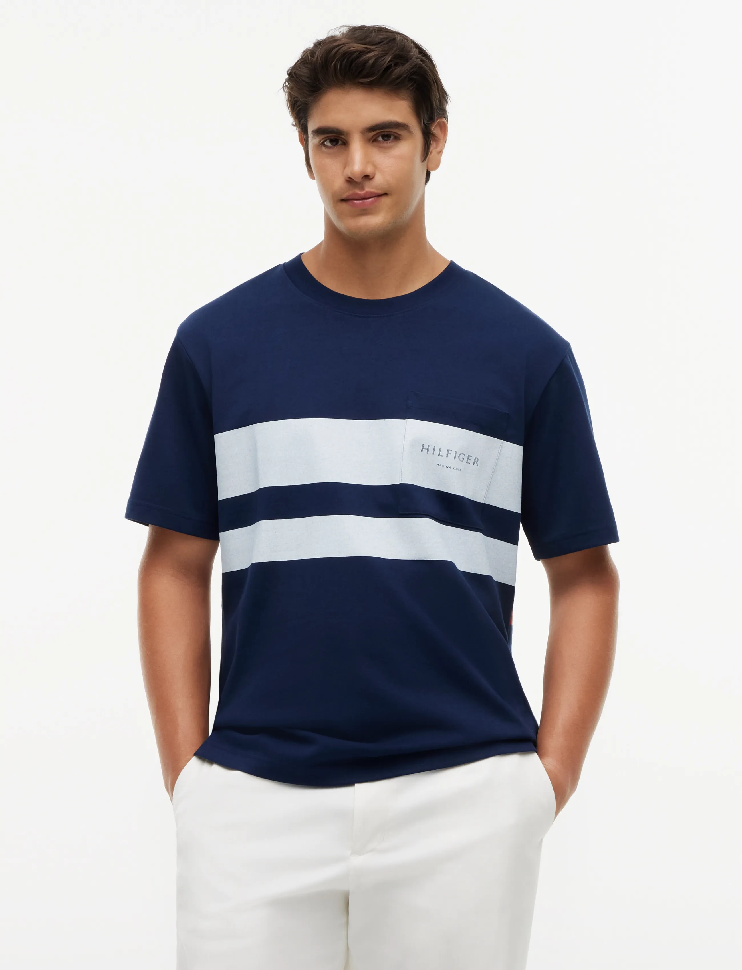 Tommy Hilfiger SAIL COLORBLOCK RELAXED TEE - Inspiration - CARBON NAVY / navy