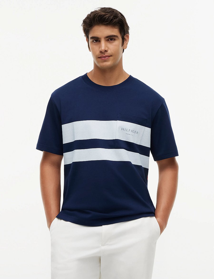 Tommy Hilfiger - SAIL COLORBLOCK RELAXED TEE - carbon navy - 0