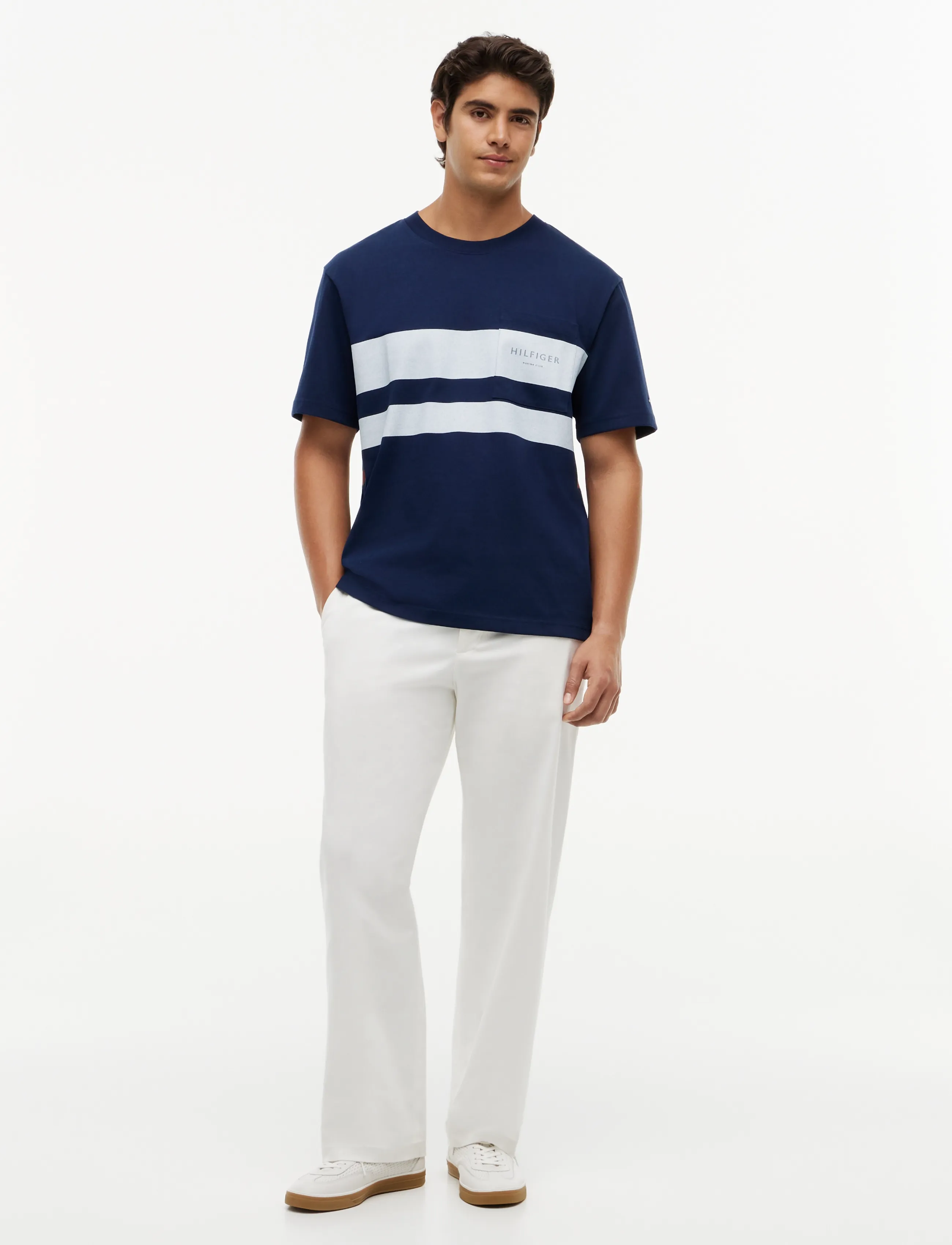 Tommy Hilfiger - SAIL COLORBLOCK RELAXED TEE - carbon navy - 4