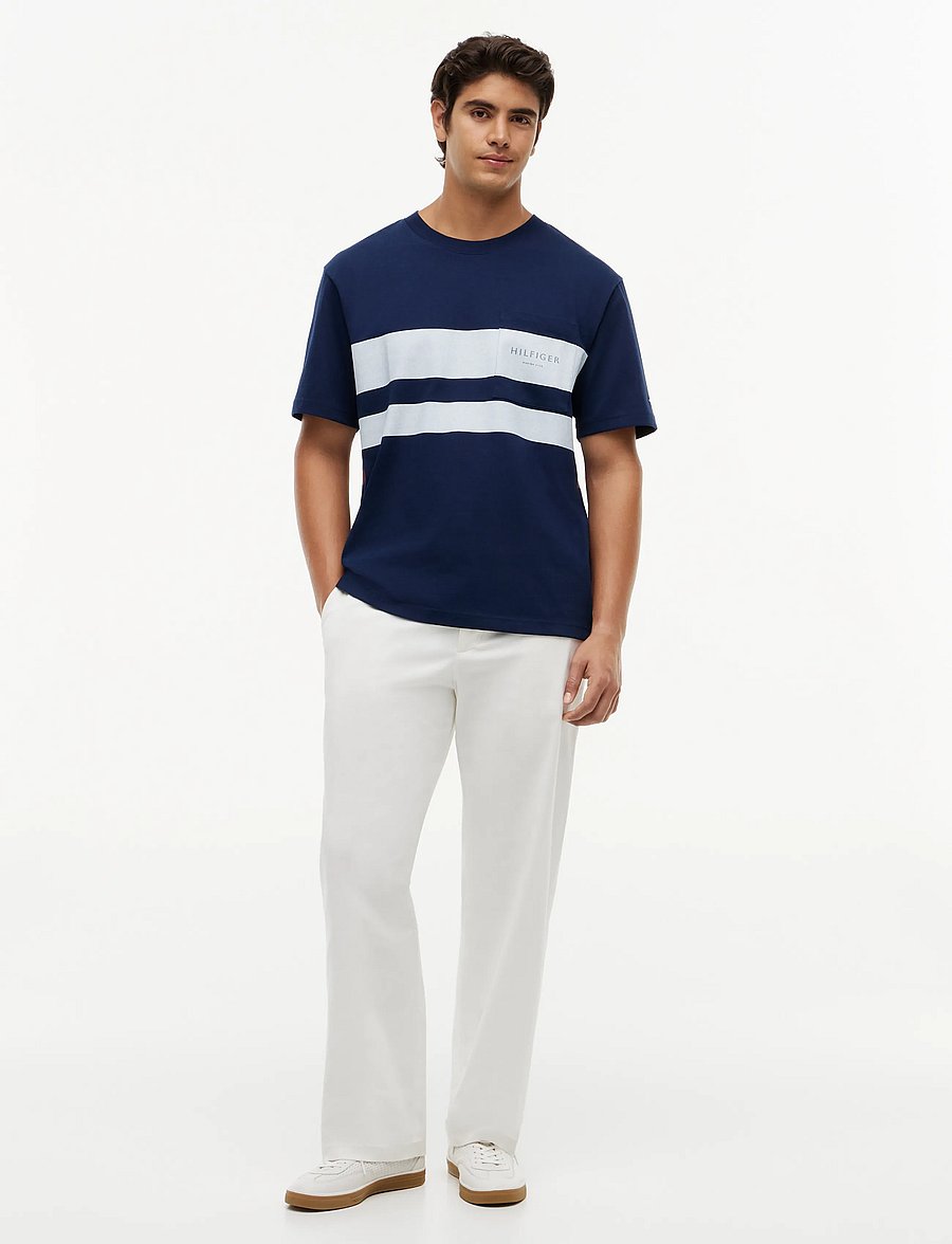 Tommy Hilfiger - SAIL COLORBLOCK RELAXED TEE - carbon navy - 4