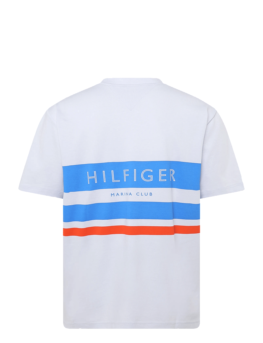 Tommy Hilfiger - SAIL COLORBLOCK RELAXED TEE - kurzärmelige t-shirts - white - 1