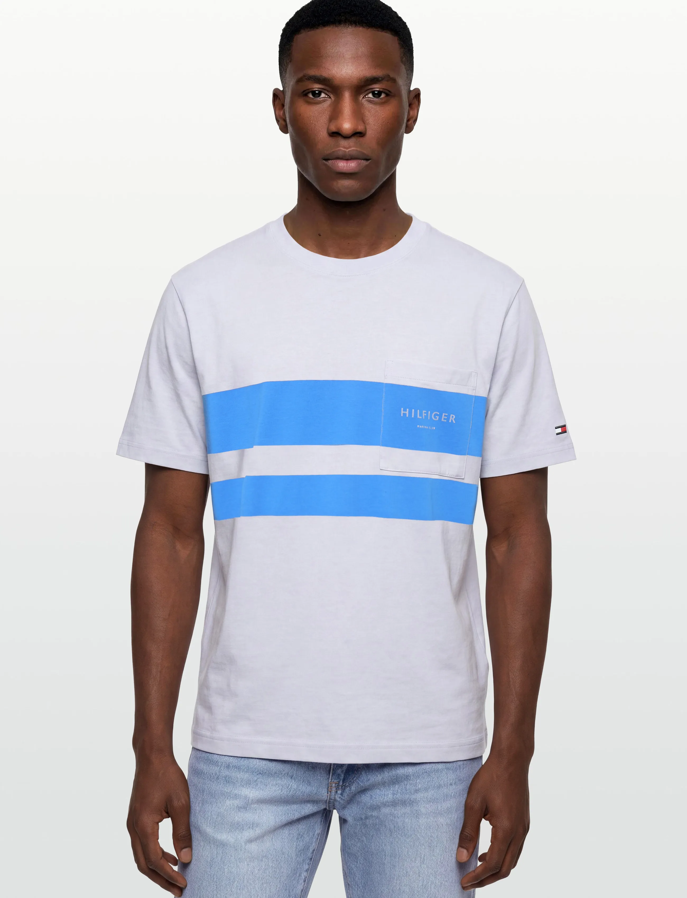 Tommy Hilfiger - SAIL COLORBLOCK RELAXED TEE - kortærmede t-shirts - white - 3