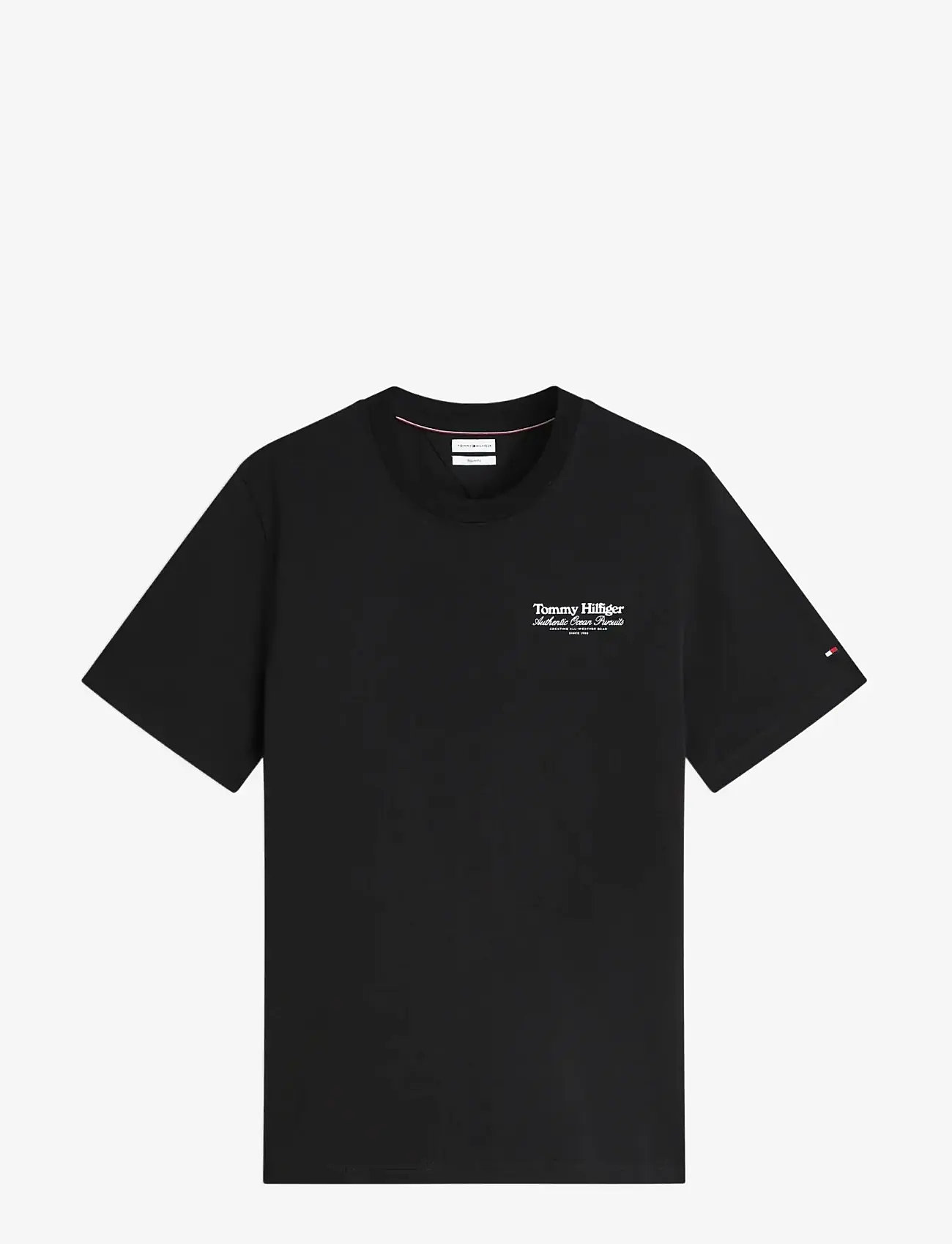 Tommy Hilfiger - NAUTICAL BACK GRAPHIC REG TEE - kortærmede t-shirts - black - 1