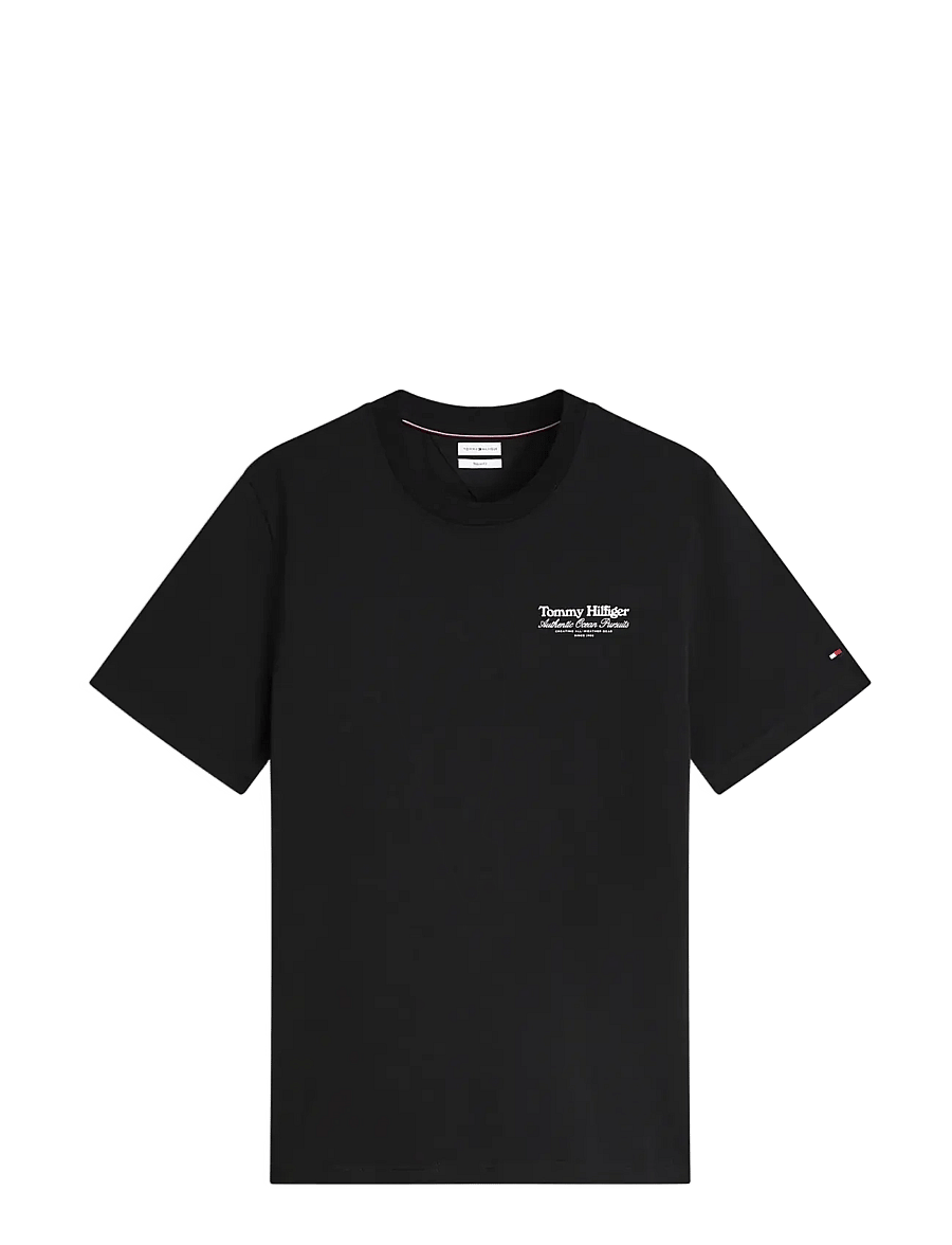 Tommy Hilfiger - NAUTICAL BACK GRAPHIC REG TEE - kortärmade t-shirts - black - 1