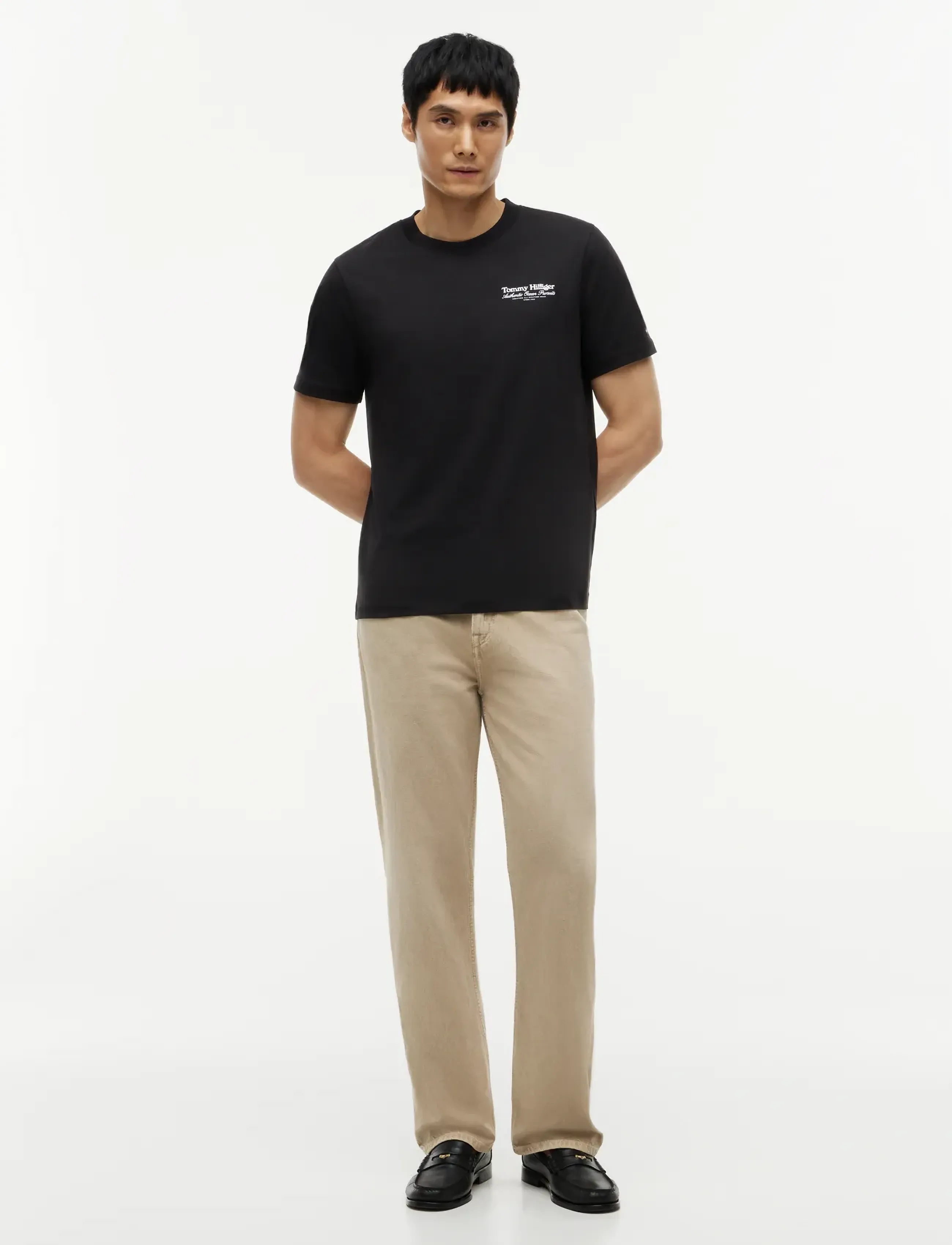 Tommy Hilfiger - NAUTICAL BACK GRAPHIC REG TEE - kortärmade t-shirts - black - 4
