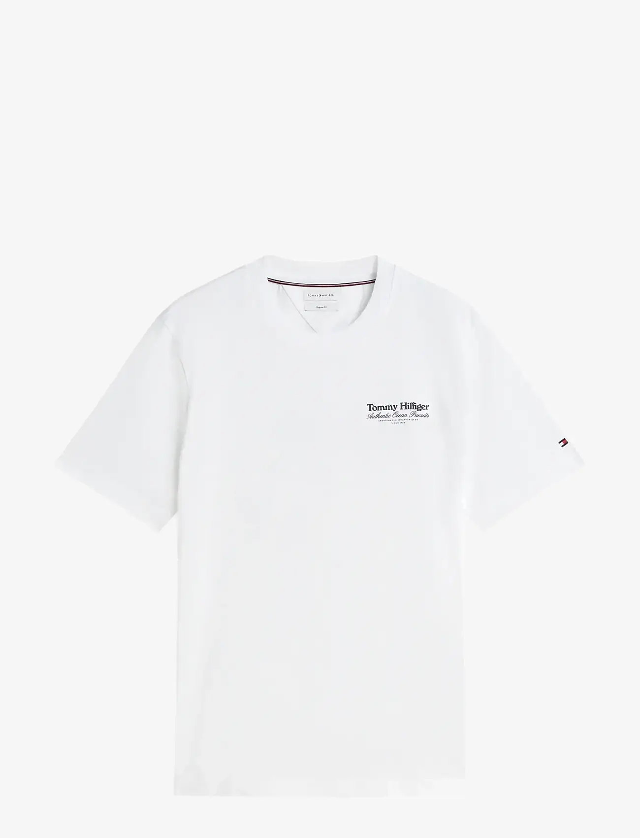 Tommy Hilfiger - NAUTICAL BACK GRAPHIC REG TEE - kortærmede t-shirts - white - 1