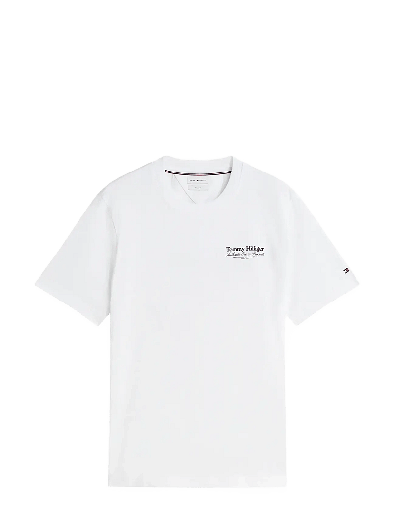Tommy Hilfiger - NAUTICAL BACK GRAPHIC REG TEE - kortærmede t-shirts - white - 1