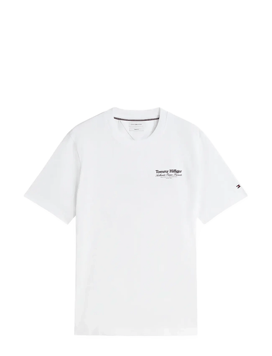 Tommy Hilfiger - NAUTICAL BACK GRAPHIC REG TEE - short-sleeved t-shirts - white - 1