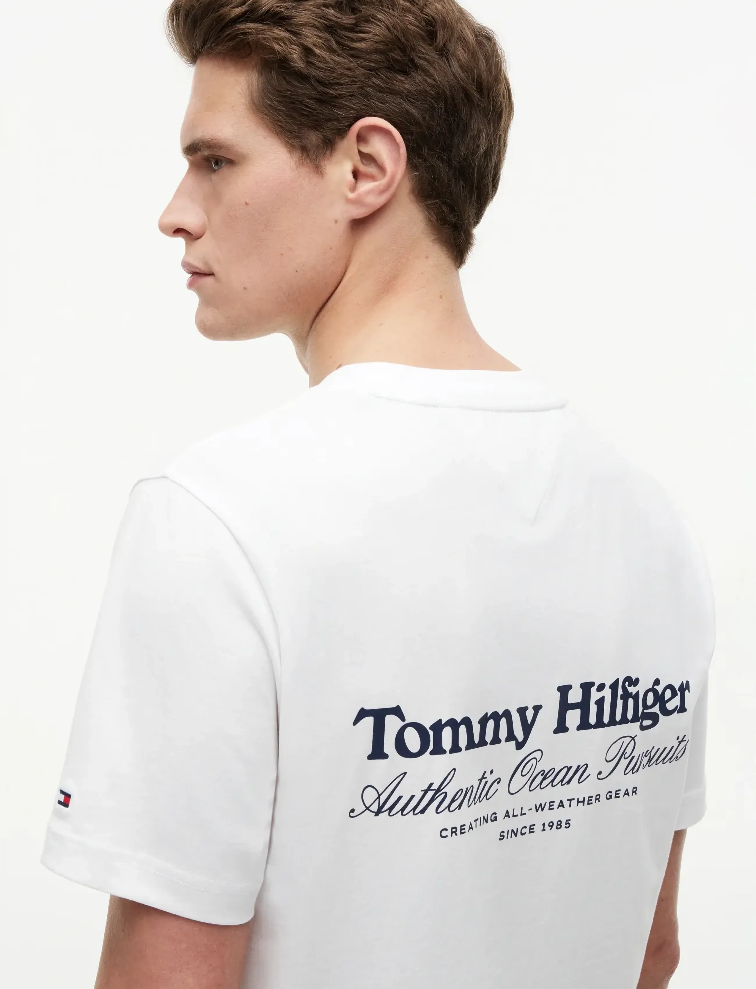 Tommy Hilfiger - NAUTICAL BACK GRAPHIC REG TEE - short-sleeved t-shirts - white - 3