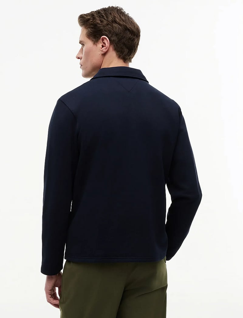 Tommy Hilfiger - ESSENTIAL TERRY POCKET 1/4 ZIP - poloer i strik med lange ærmer - desert sky - 2
