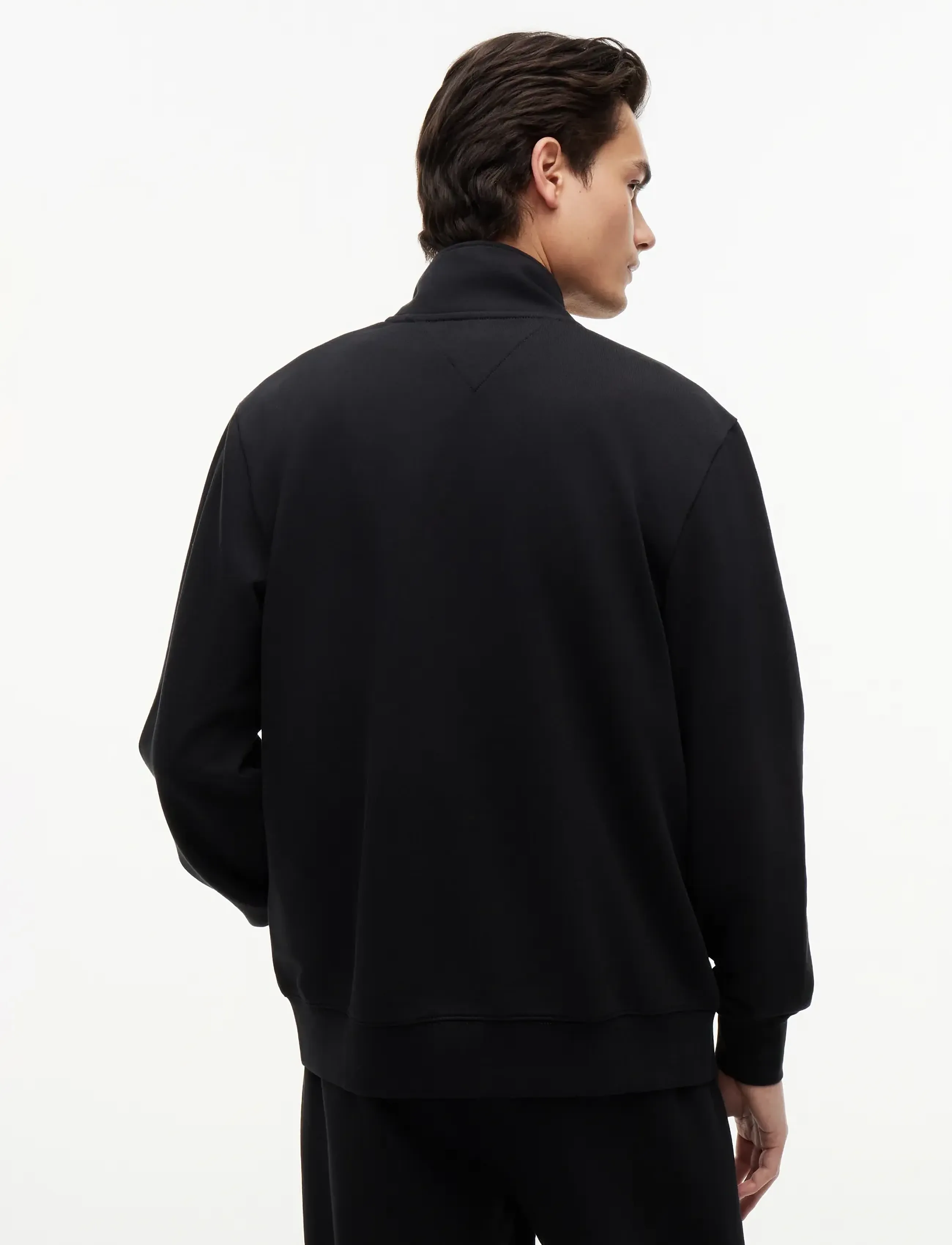Tommy Hilfiger - SCRIPT STACK FZ STAND COLLAR - sweatshirts - black - 2