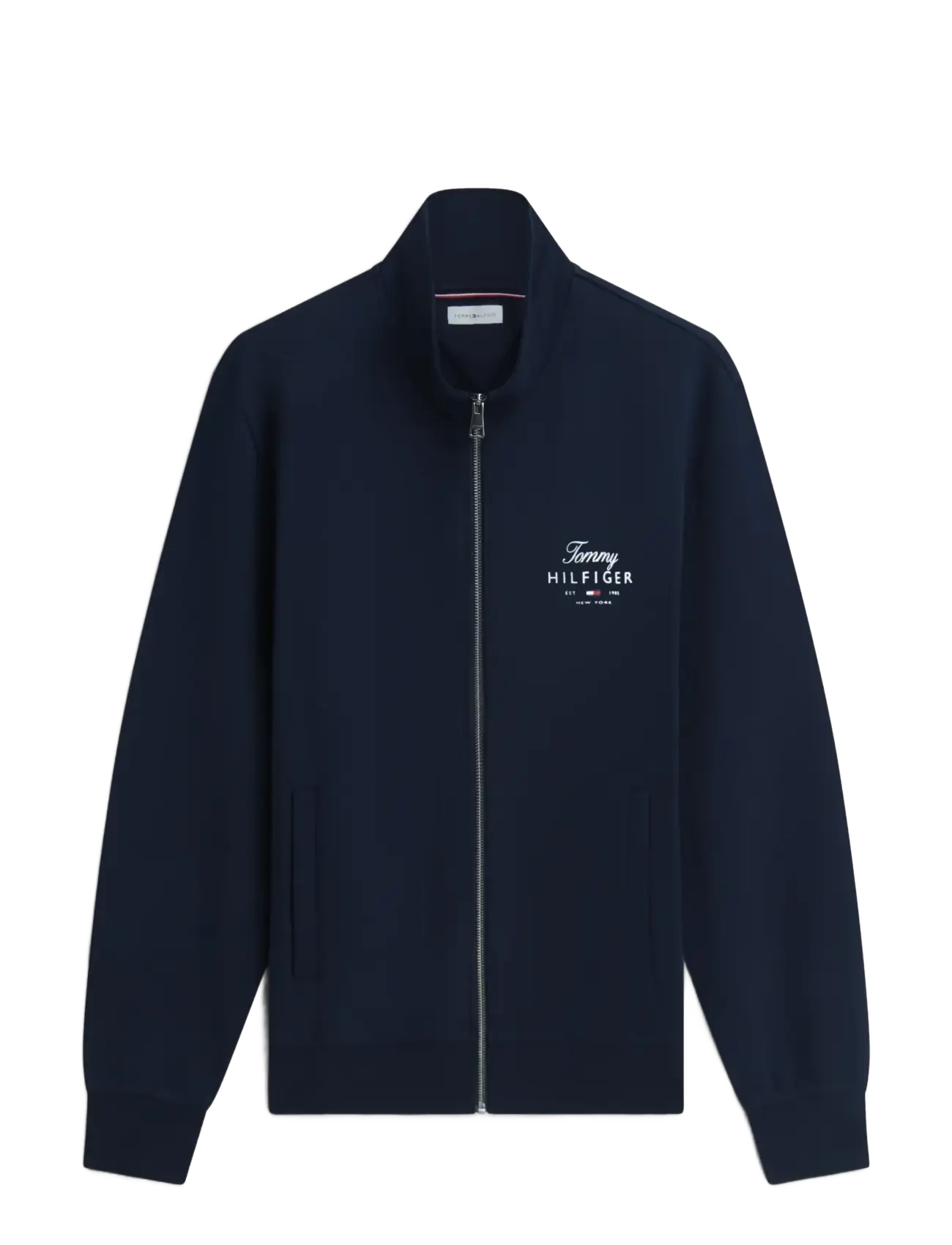 TOMMY HILFIGER Script Stack Fz Stand Collar Navy - M - Herren