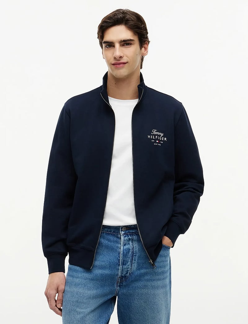 Tommy Hilfiger - SCRIPT STACK FZ STAND COLLAR - shop efter anledning - desert sky - 0
