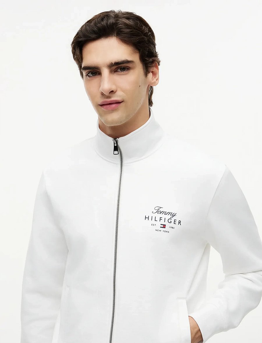Tommy Hilfiger - SCRIPT STACK FZ STAND COLLAR - shop by occasion - white - 3