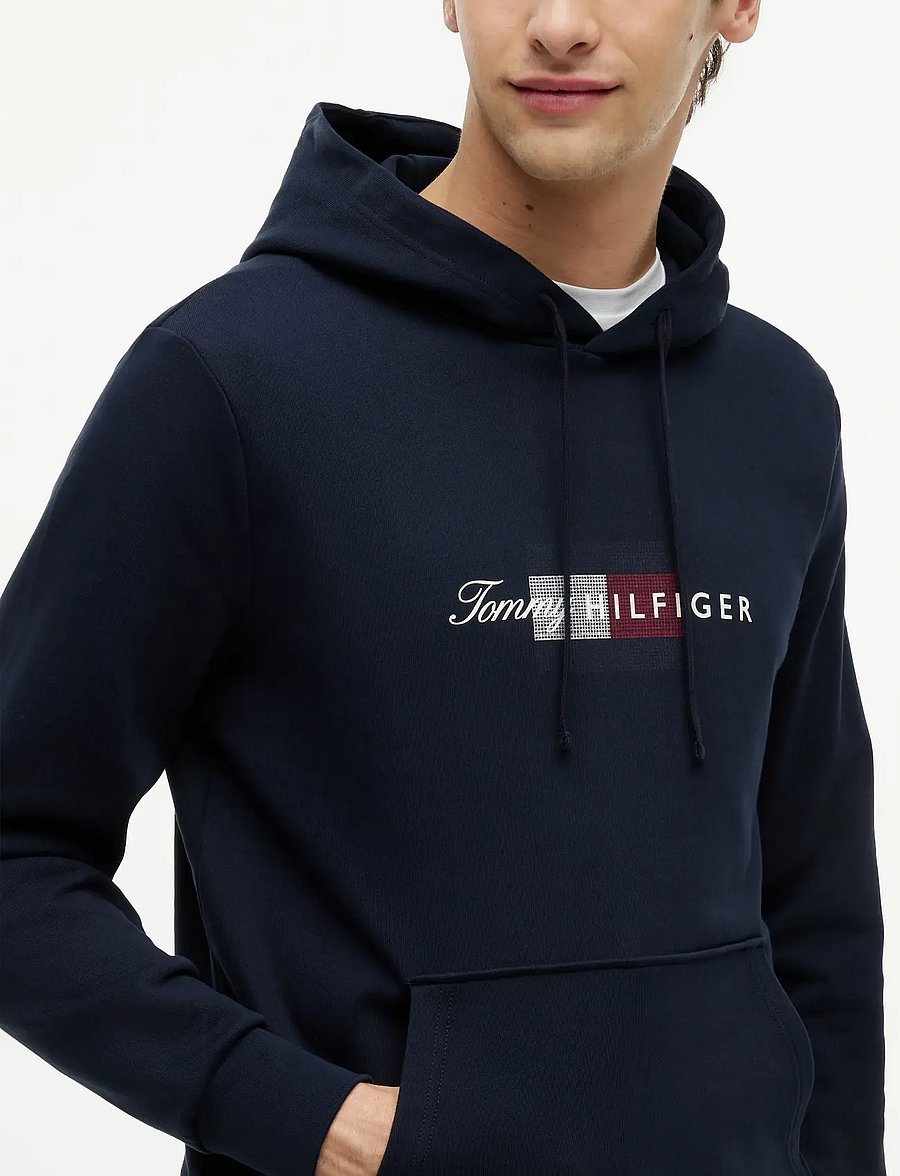 Tommy Hilfiger - SCRIPT FLAG HOODIE - hupparit - desert sky - 3
