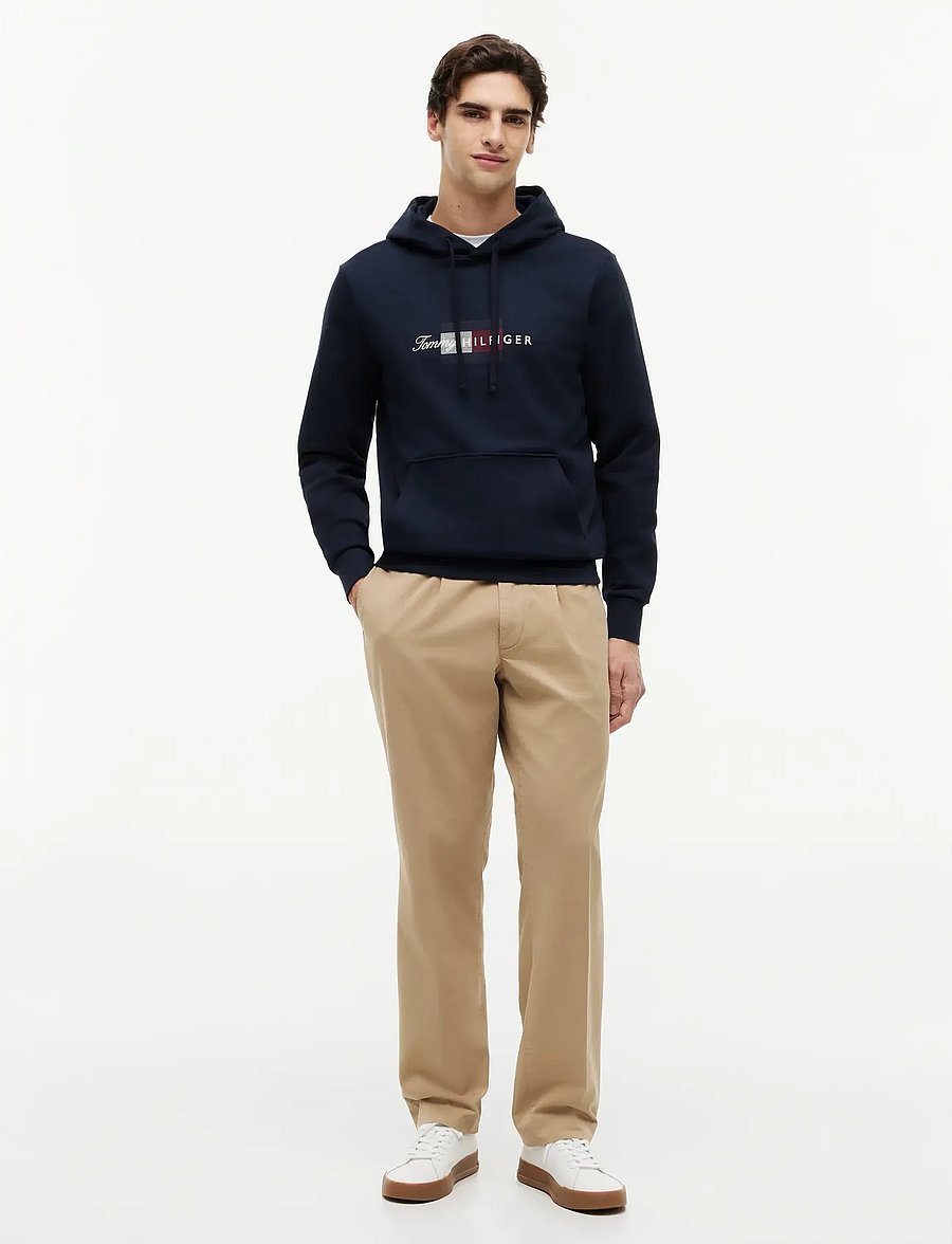 Tommy Hilfiger - SCRIPT FLAG HOODIE - hupparit - desert sky - 4