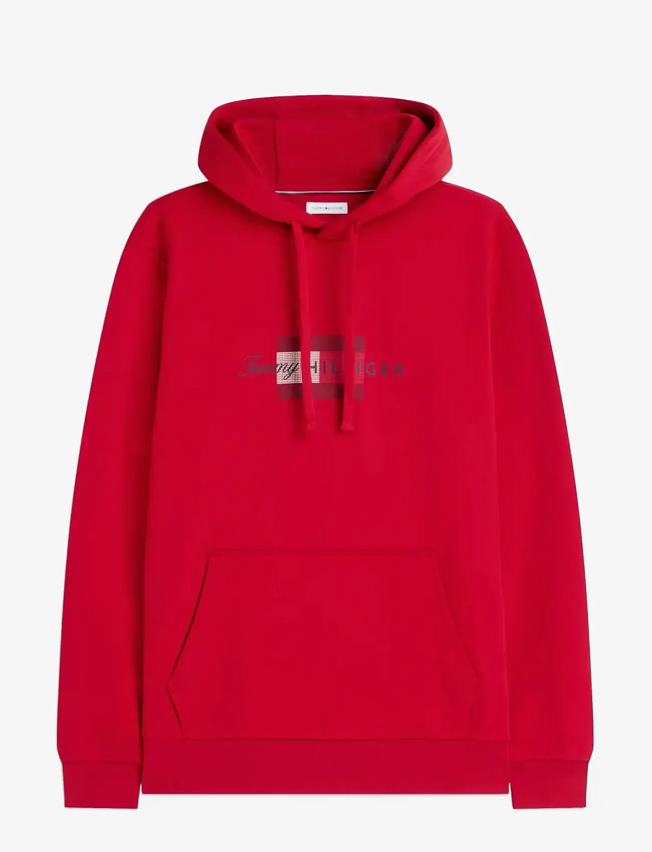 Tommy Hilfiger - SCRIPT FLAG HOODIE - hættetrøjer - medium red - 1
