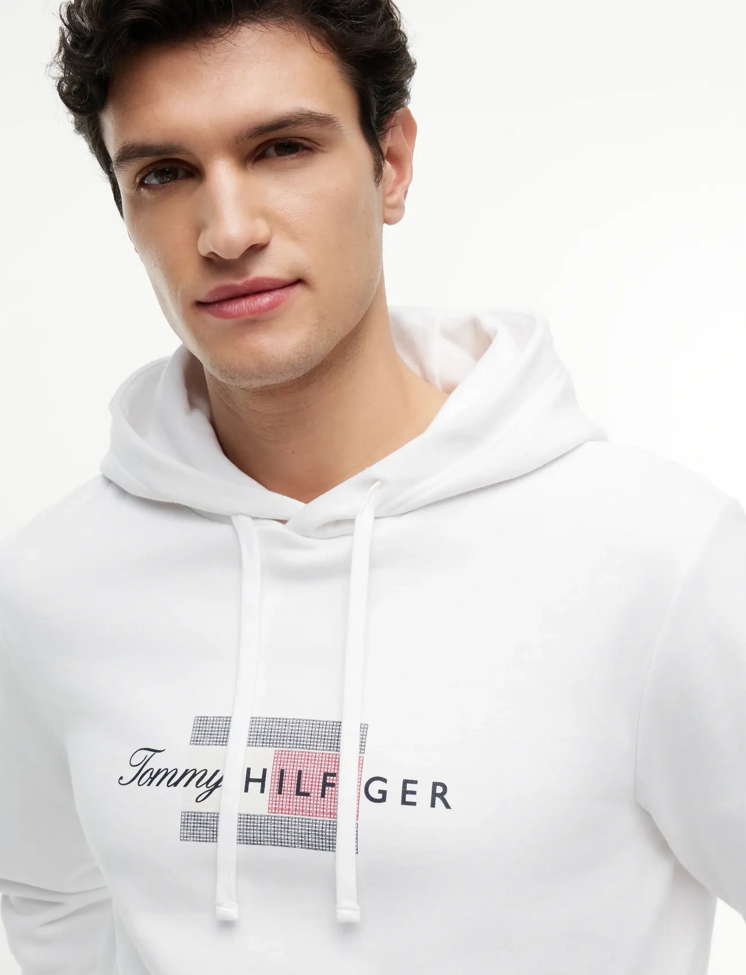 Tommy Hilfiger - SCRIPT FLAG HOODIE - hoodies - white - 3