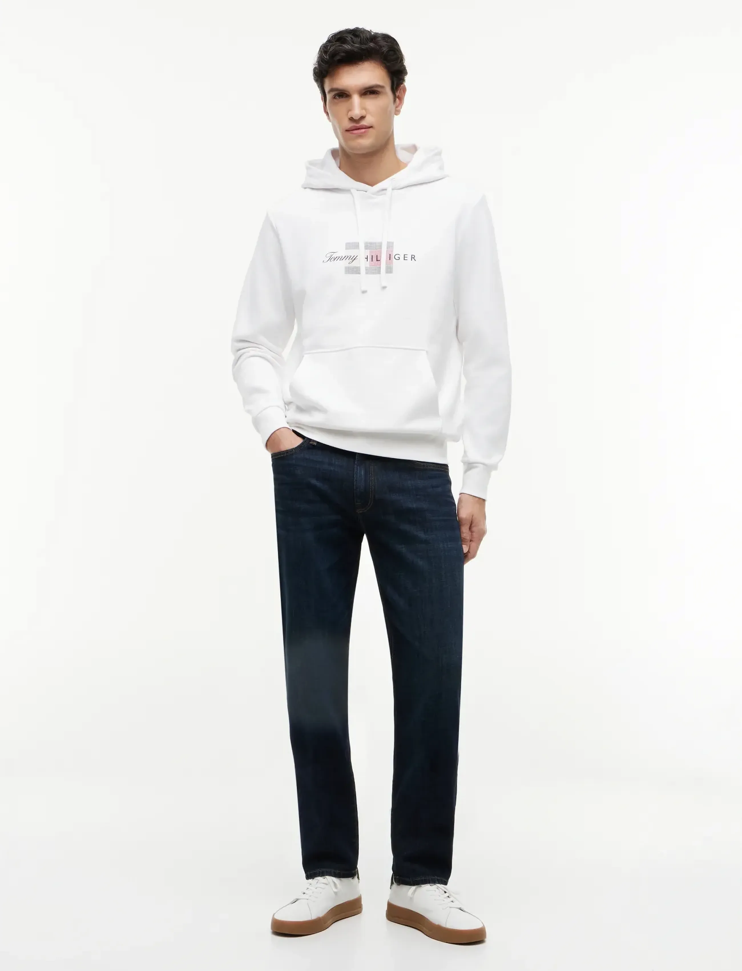 Tommy Hilfiger - SCRIPT FLAG HOODIE - hoodies - white - 4