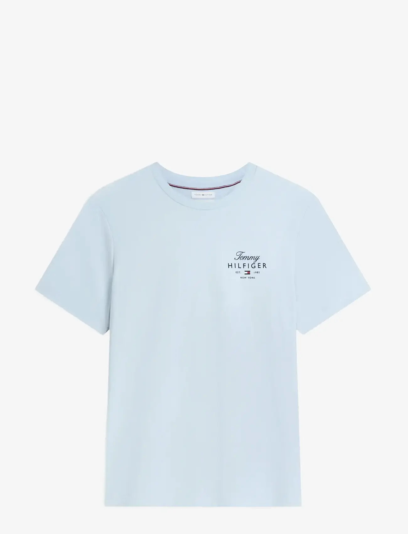 Tommy Hilfiger - SCRIPT STACK REGULAR TEE - kortærmede t-shirts - breezy blue - 1