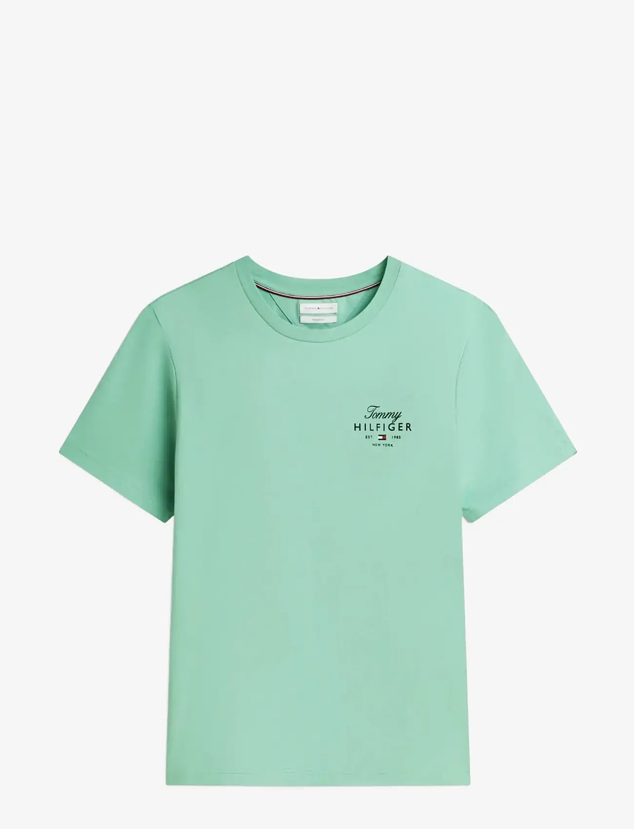 Tommy Hilfiger - SCRIPT STACK REGULAR TEE - kortærmede t-shirts - cut grass - 1